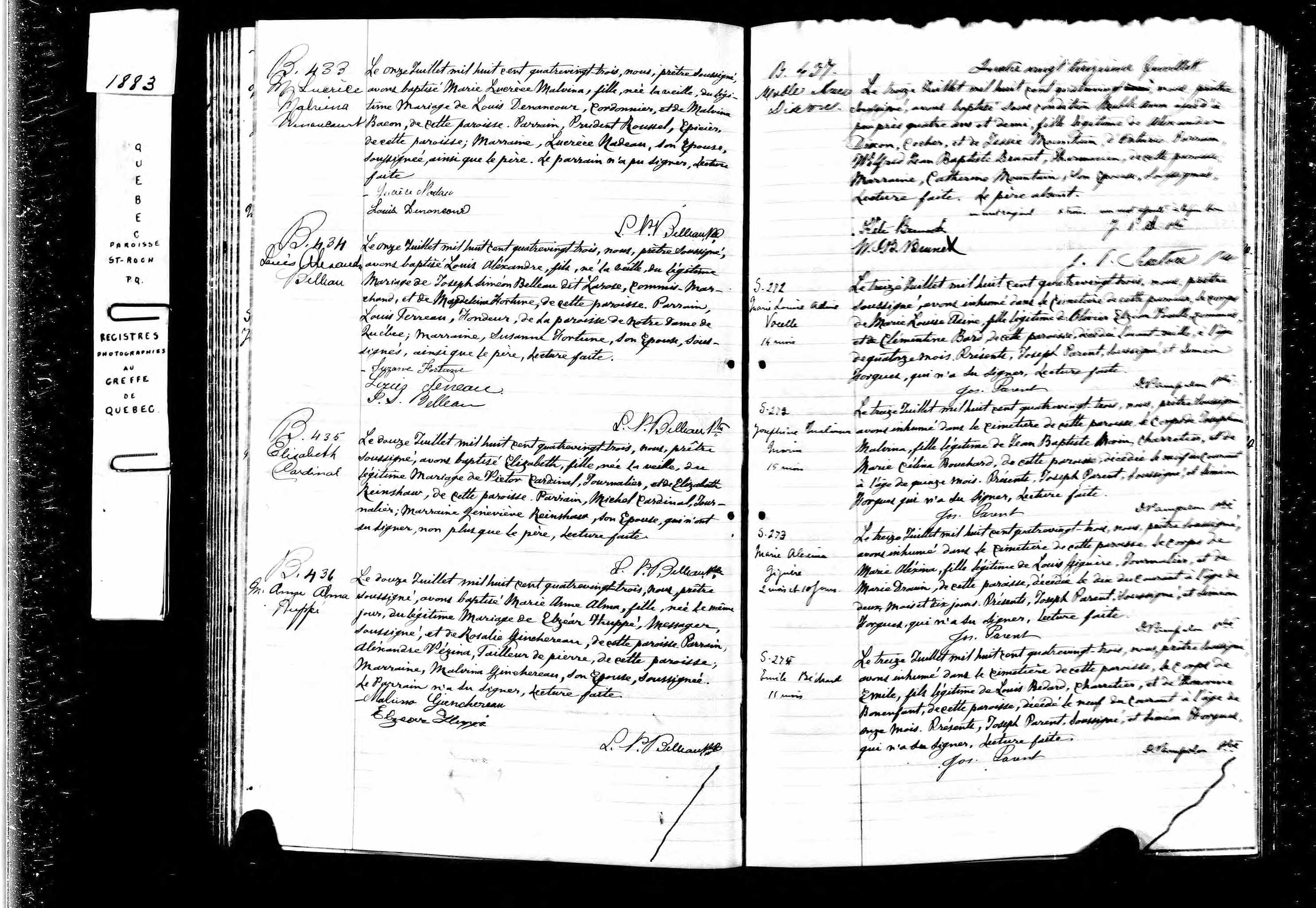 Acte de sépulture Acte de sépulture