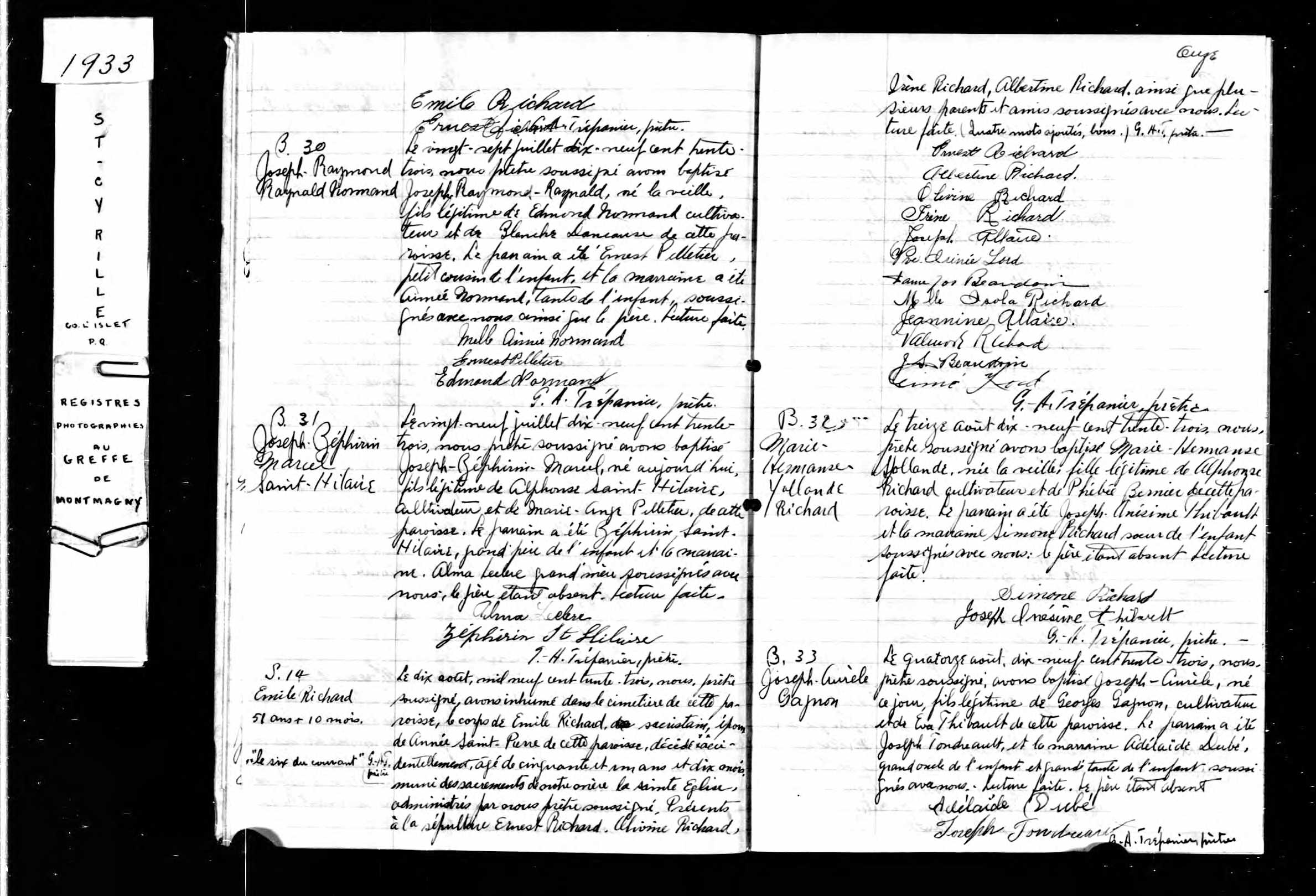 Acte de sépulture