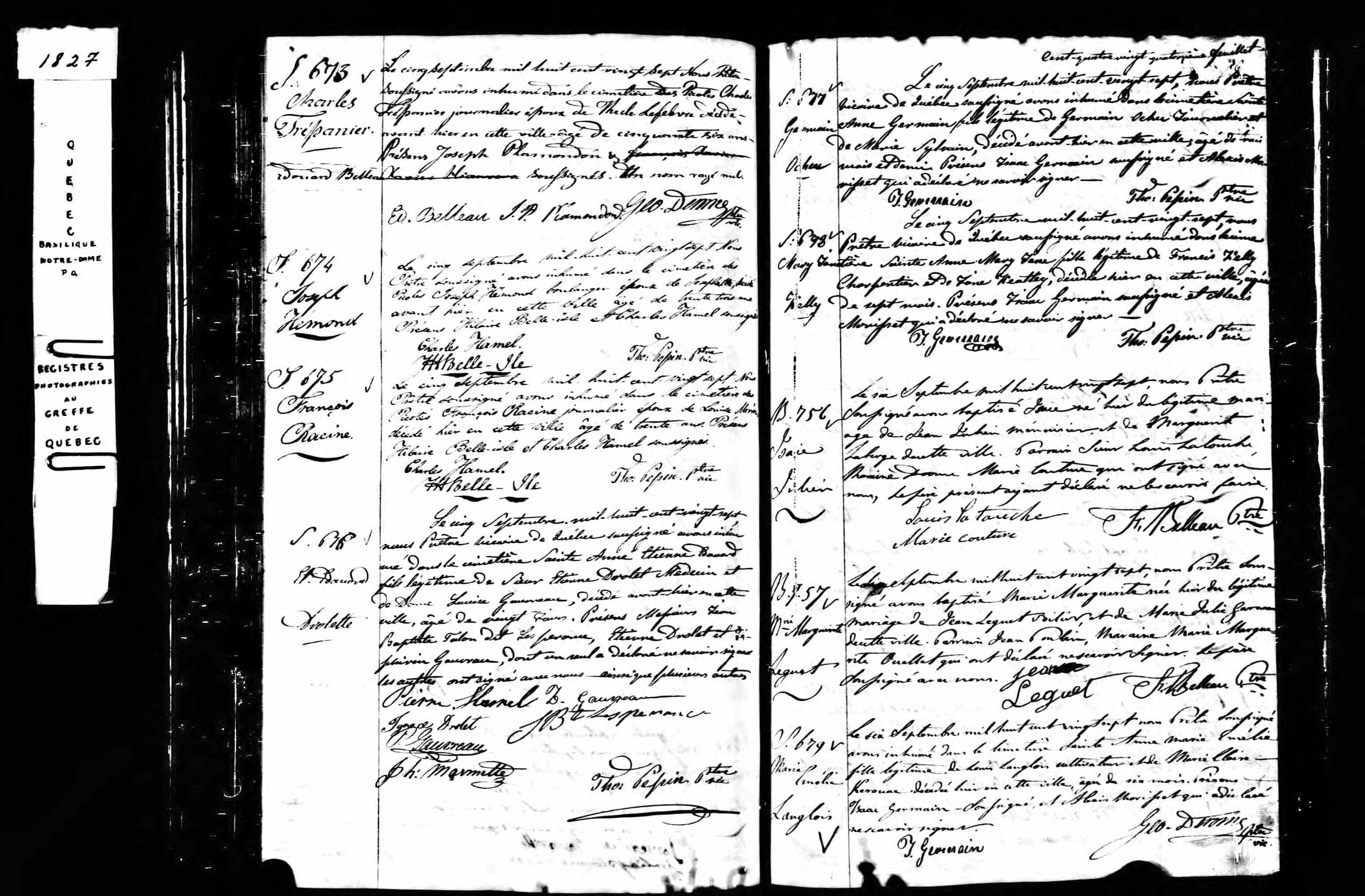 Acte de sépulture