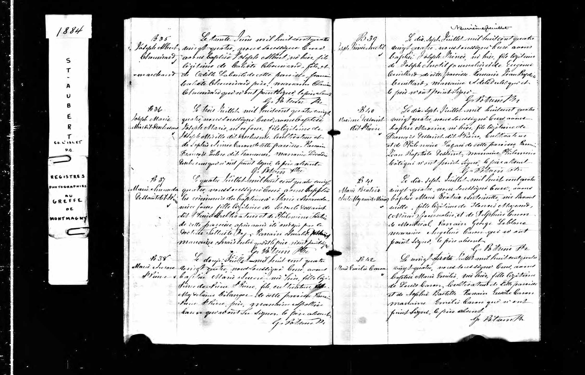 Acte de baptême Acte de baptême