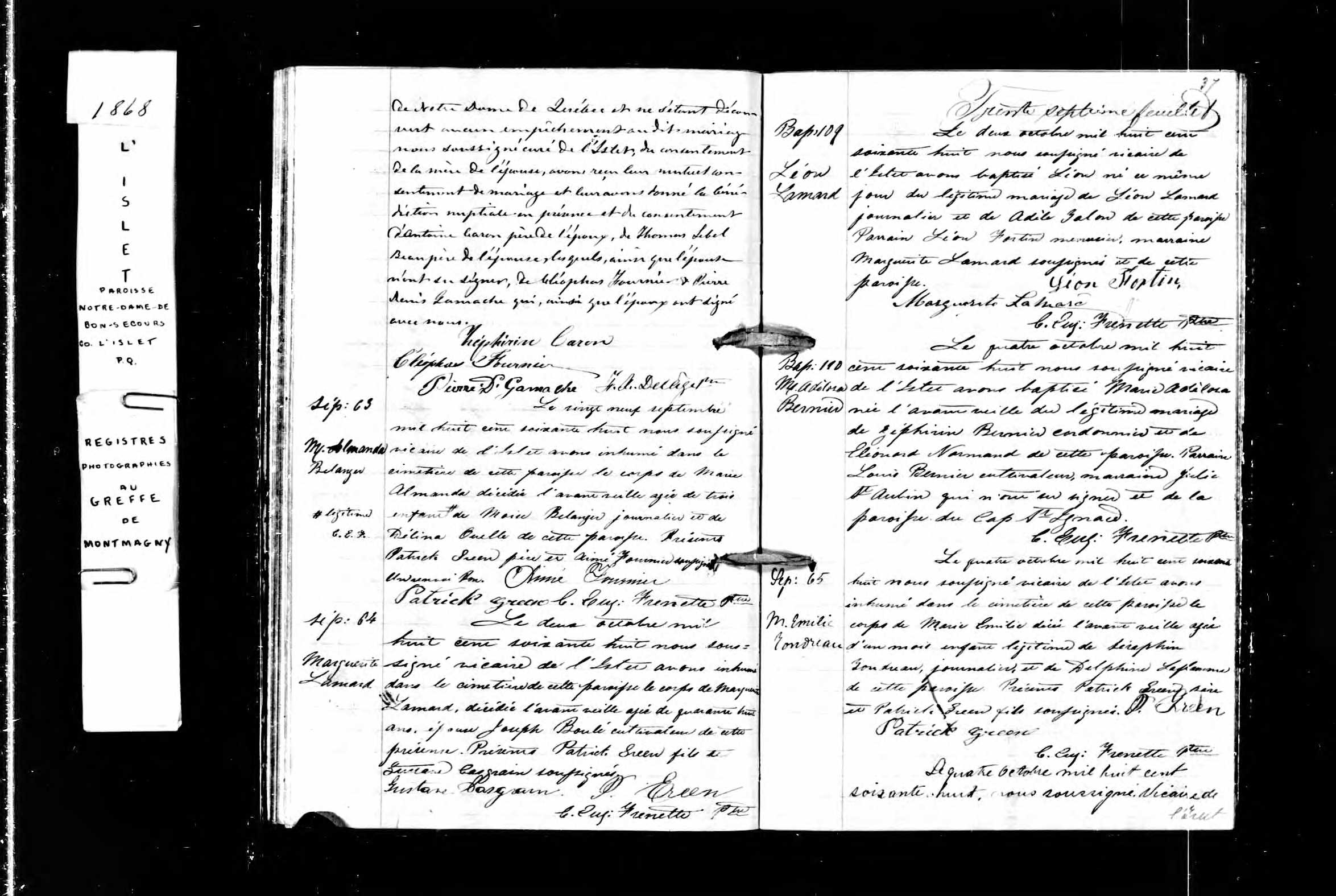 Acte de sépulture