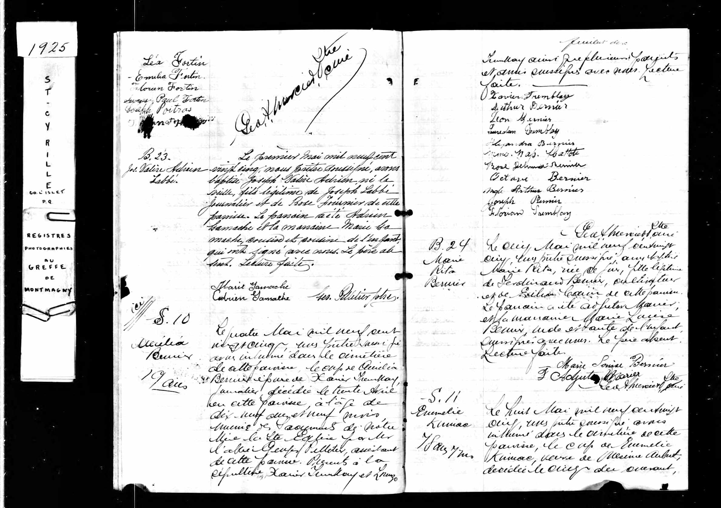  Acte de sépulture