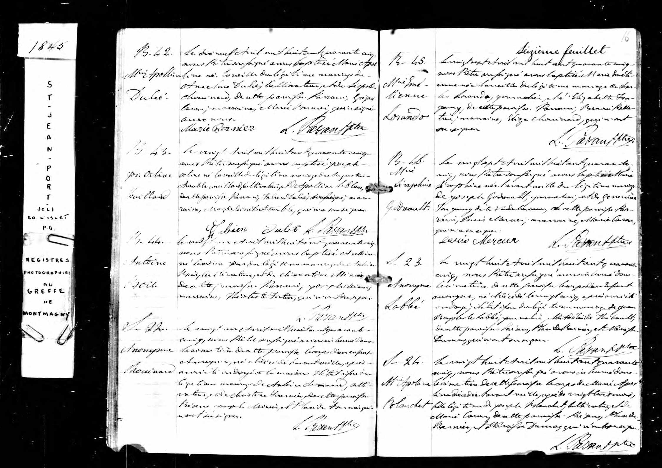 Acte de baptême