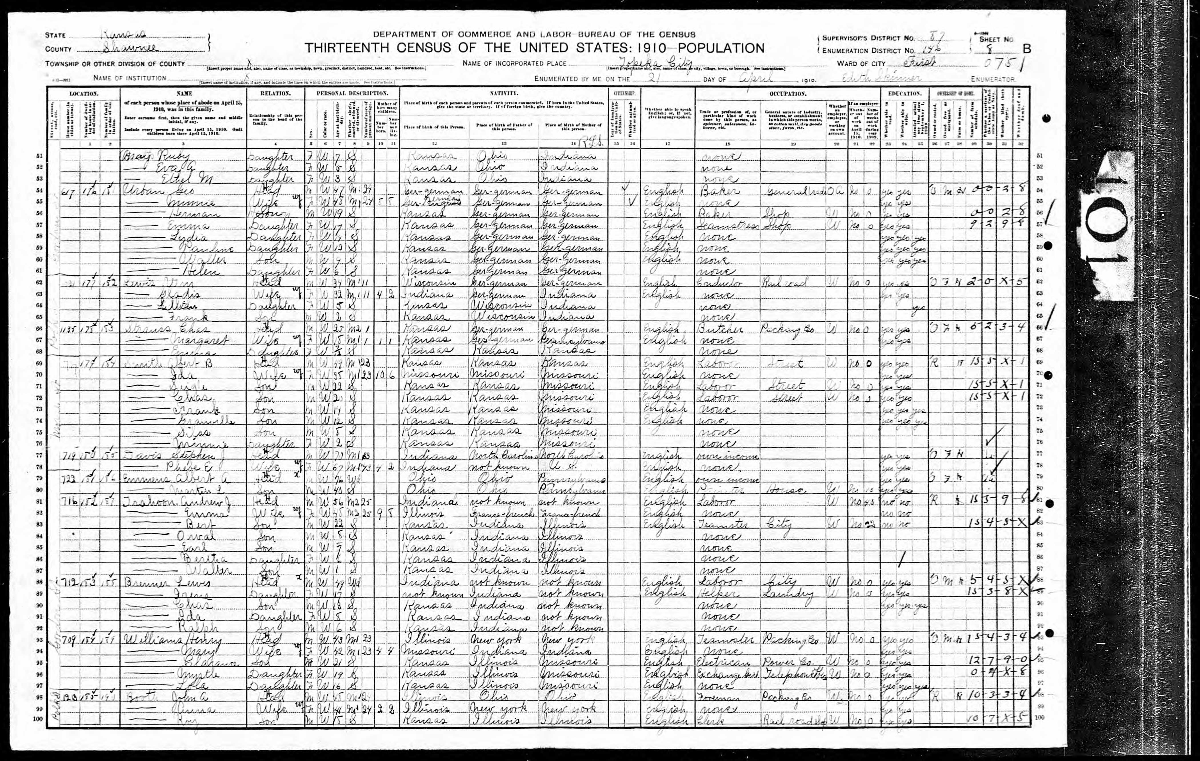 Recensement fédéral américain 1910