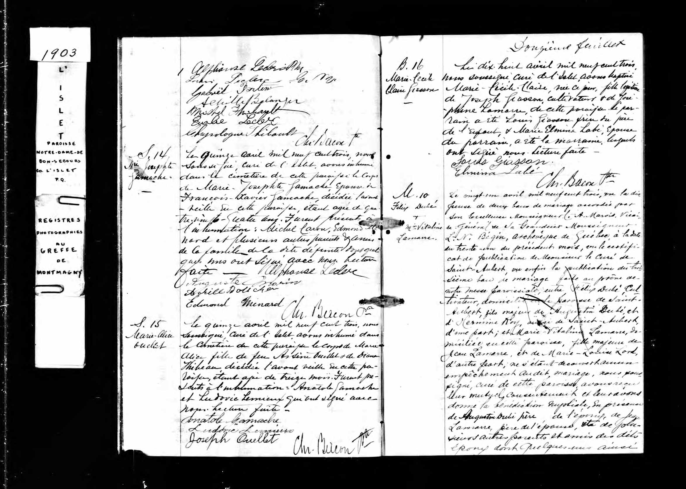  Acte de sépulture