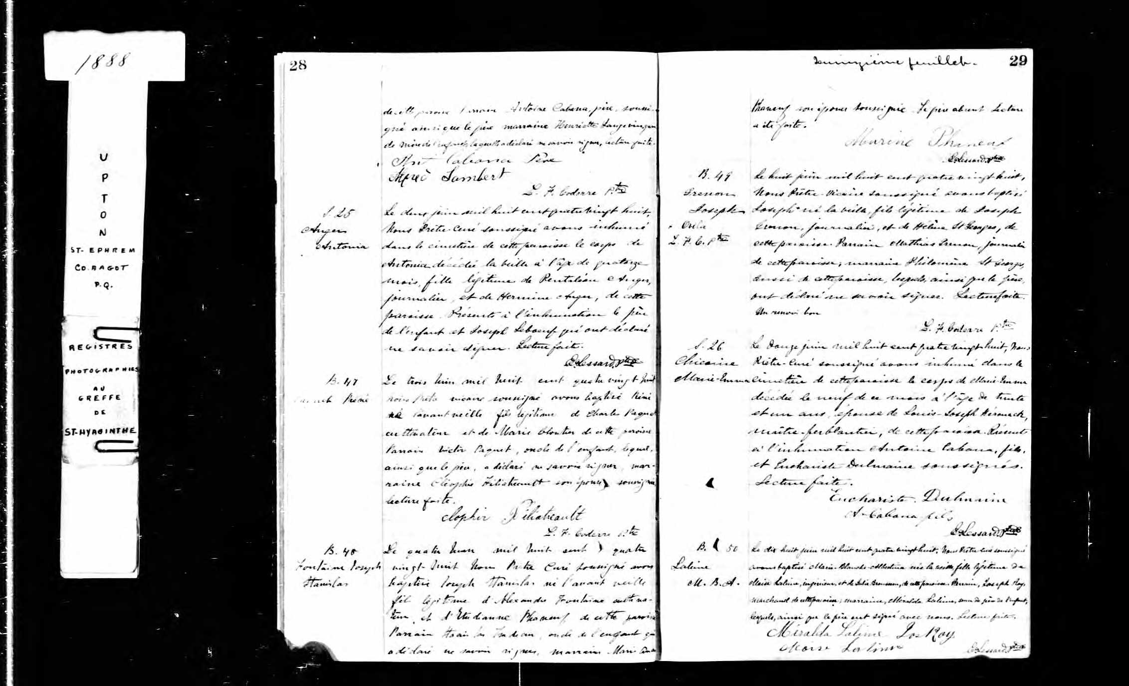 Acte de sépulture