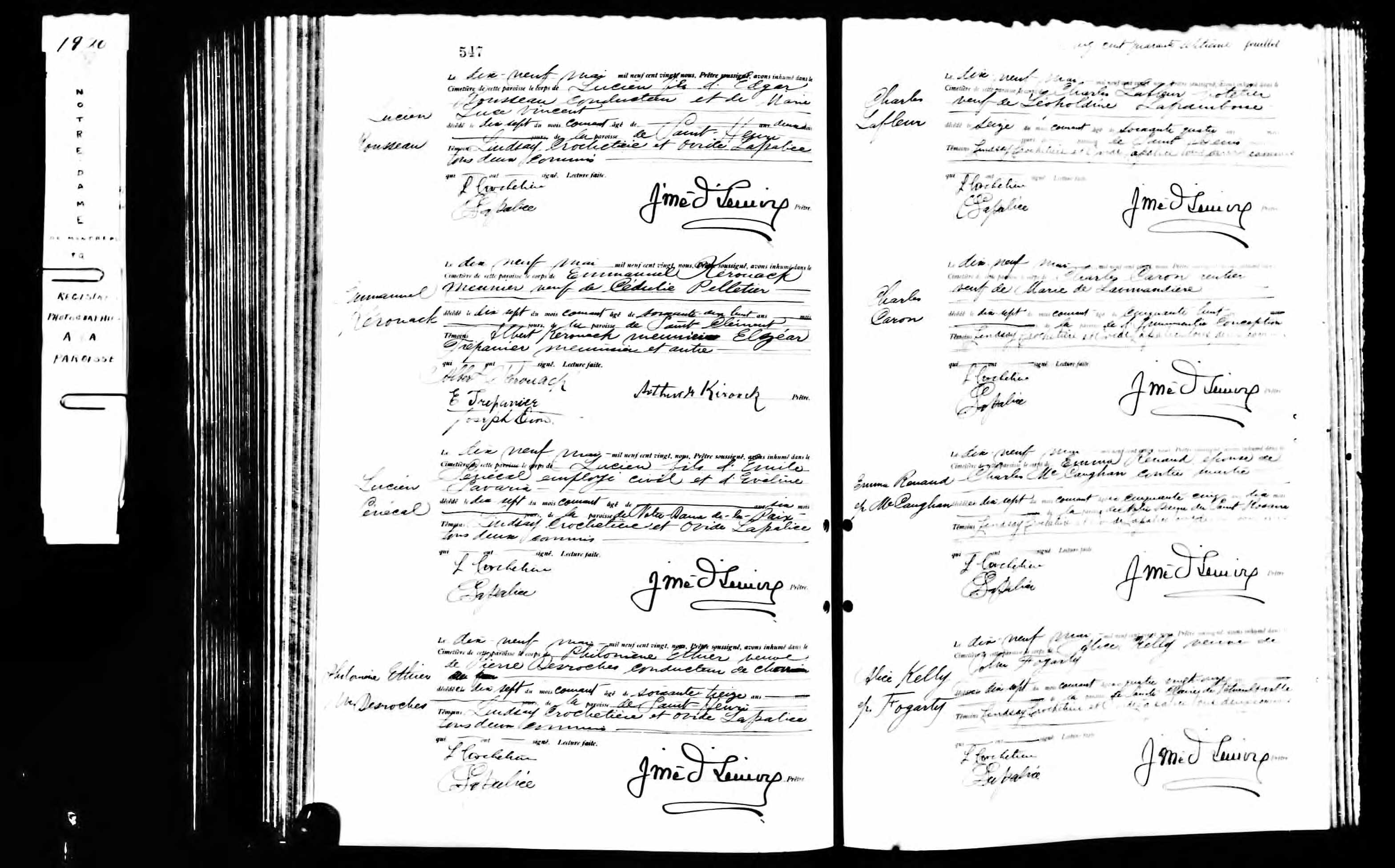 Acte de sépulture Acte de sépulture