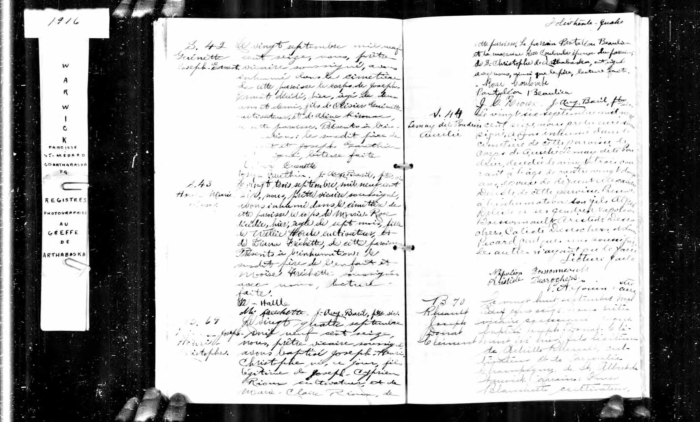 Acte de sépulture