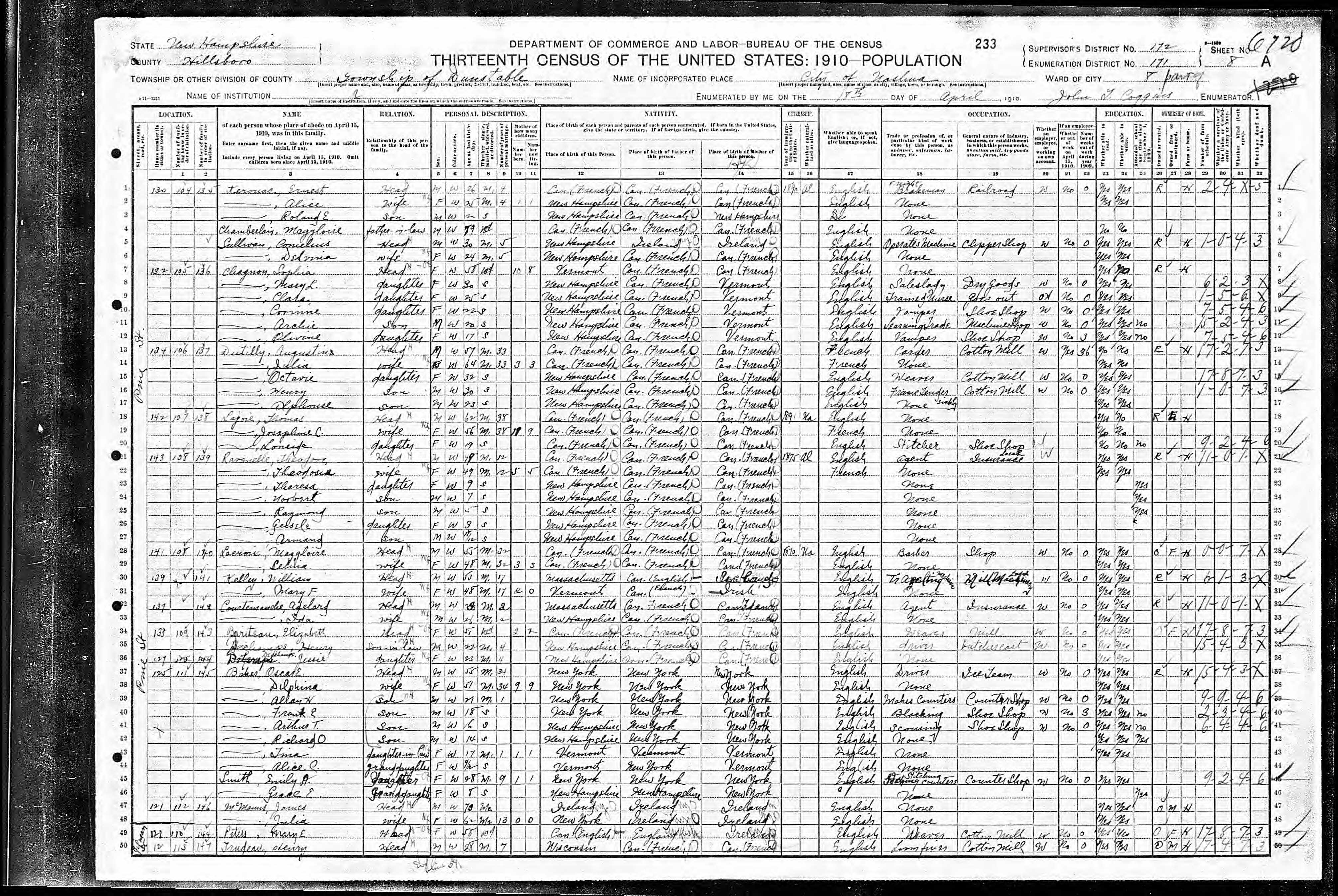 Recensement fédéral américain 1910