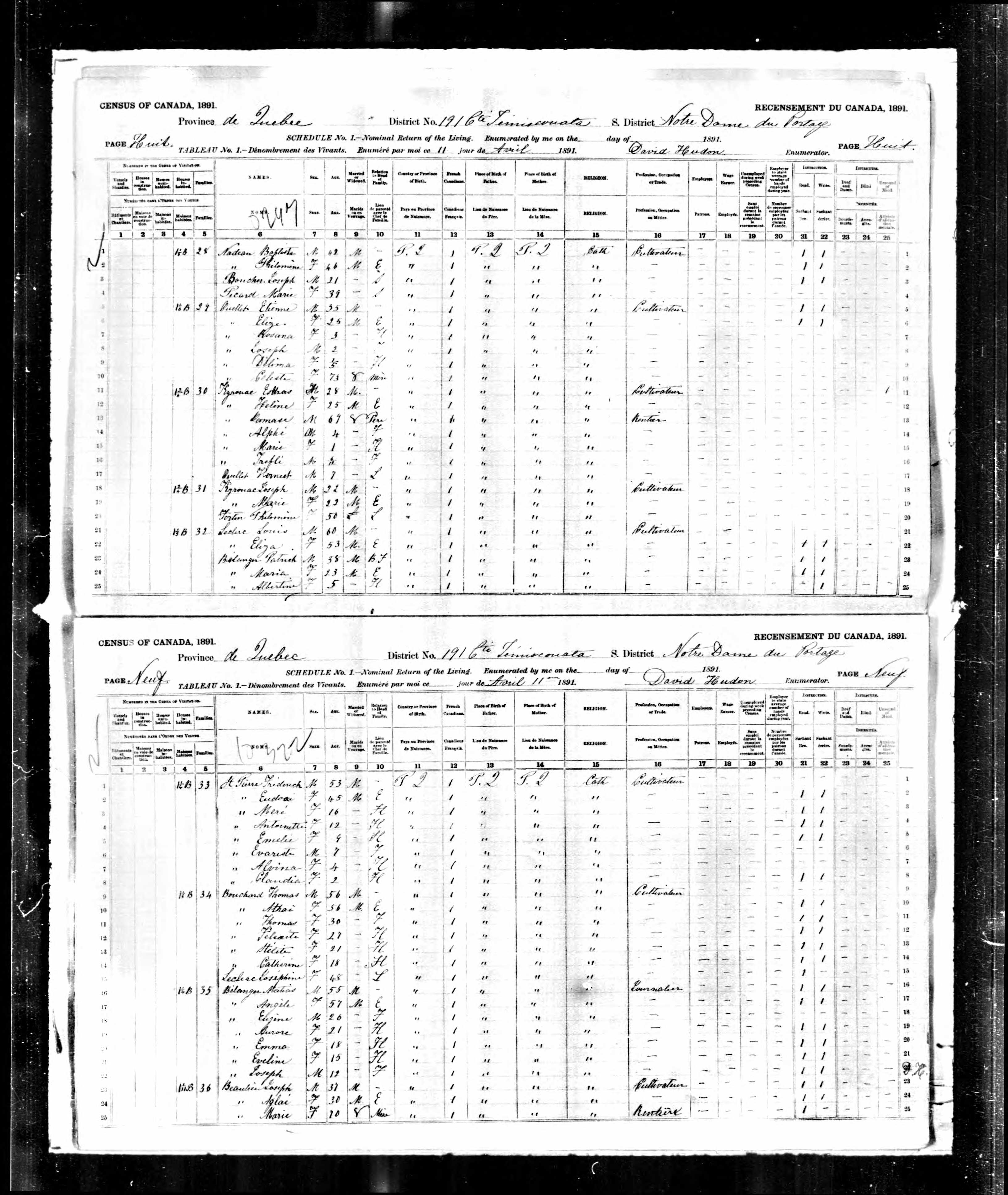 Recensement canadien 1891
