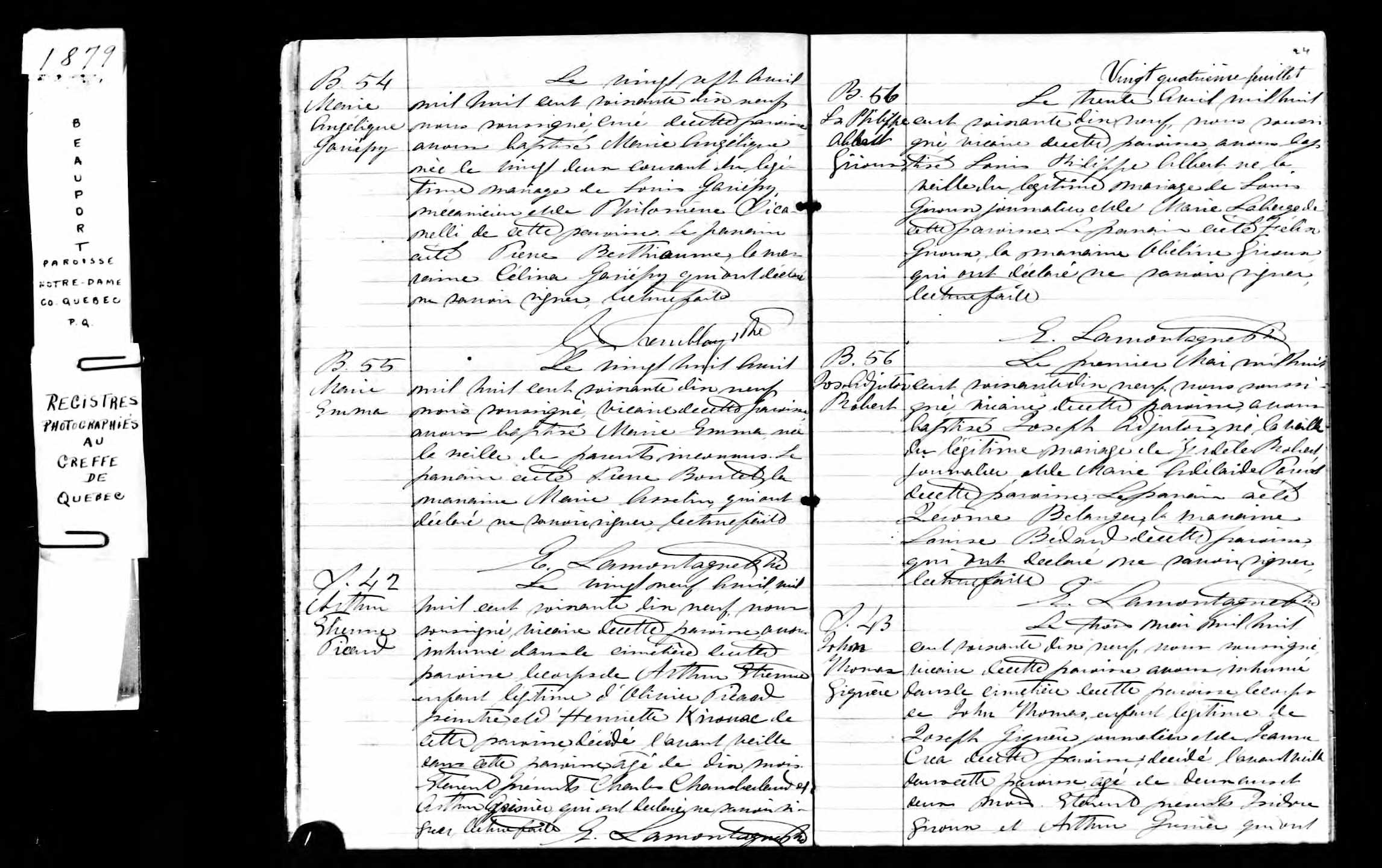 Acte de sépulture