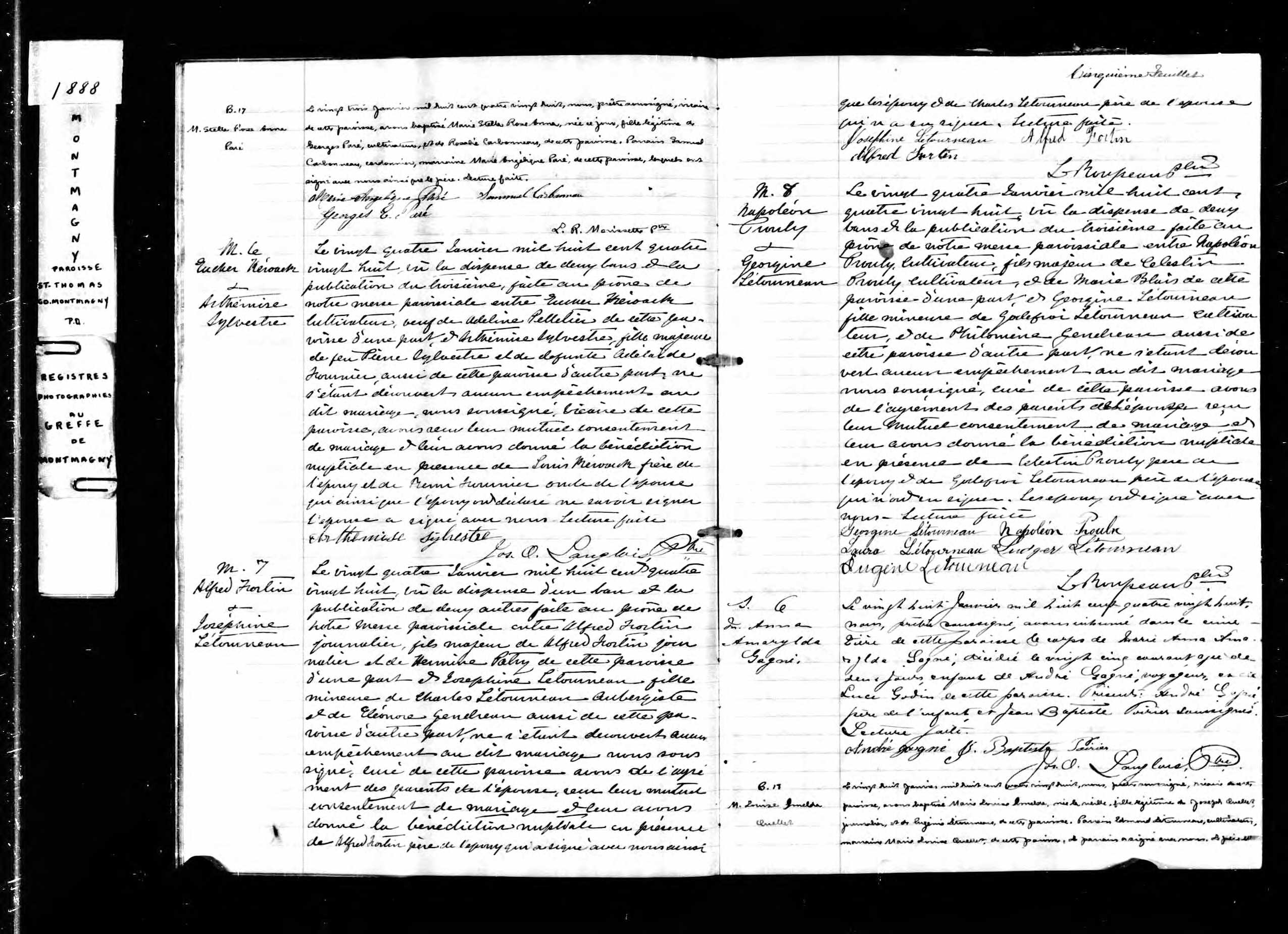 Acte de mariage en troisièmes noces