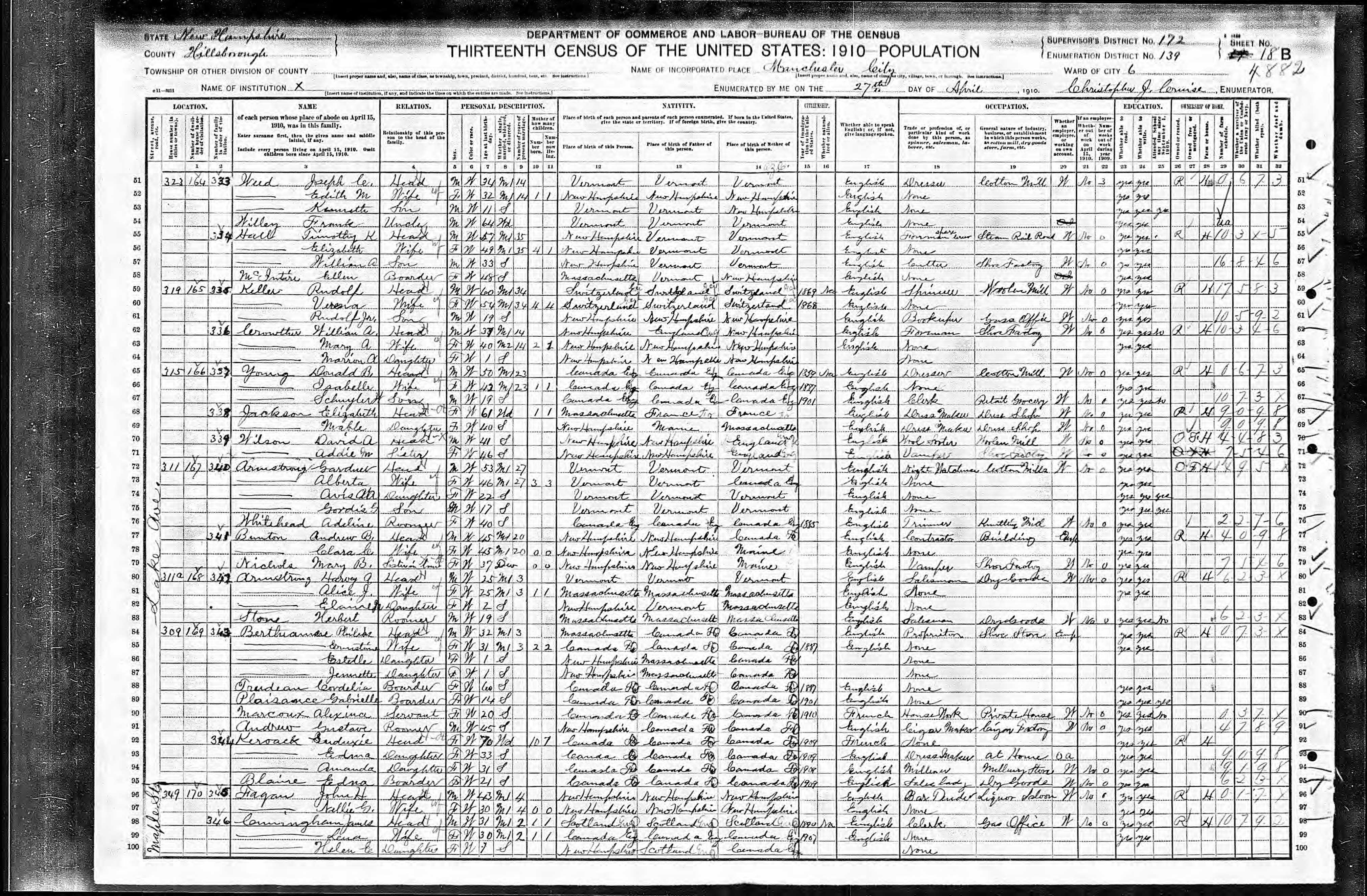 Recensement fédéral américain 1910 Recensement fédéral américain 1910