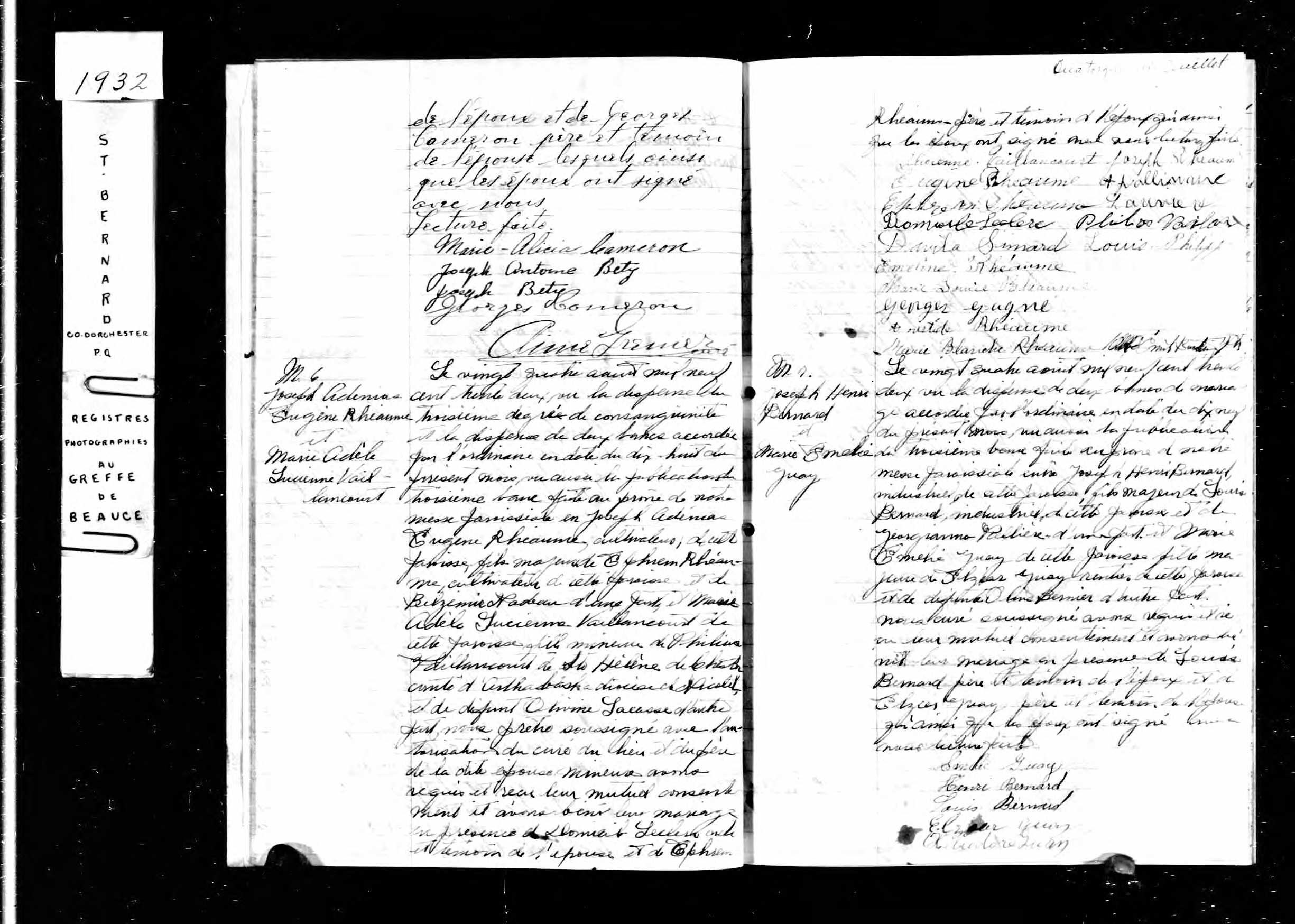 Acte de mariage en premières noces