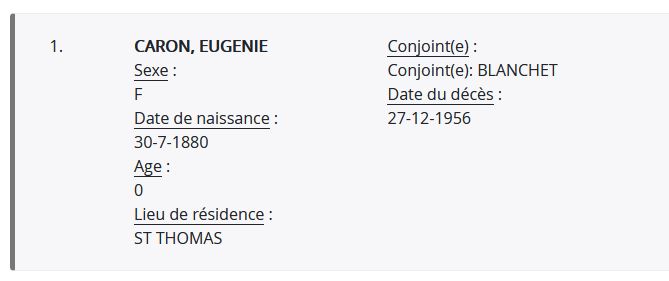 Mention du décès