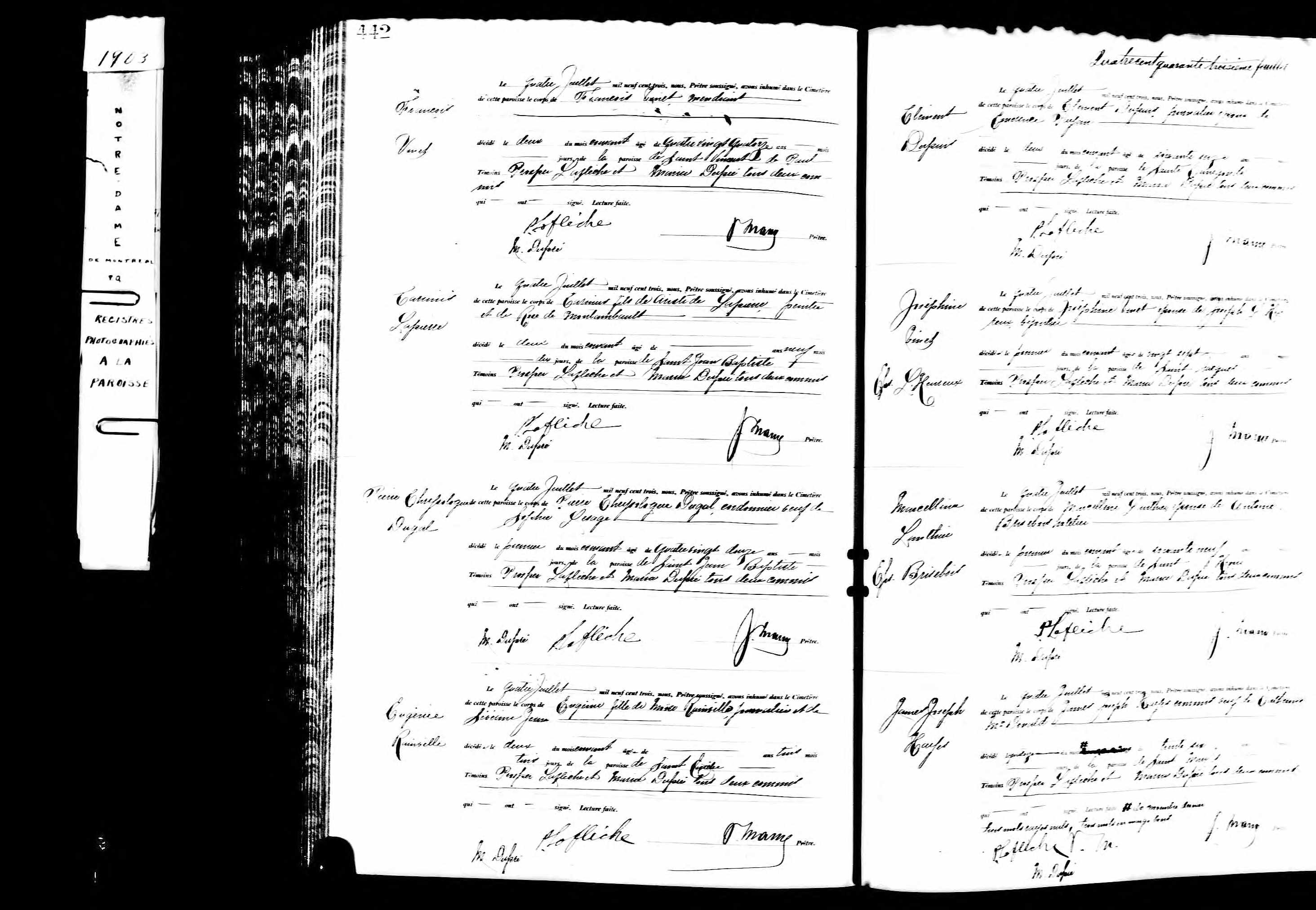 Acte de sépulture