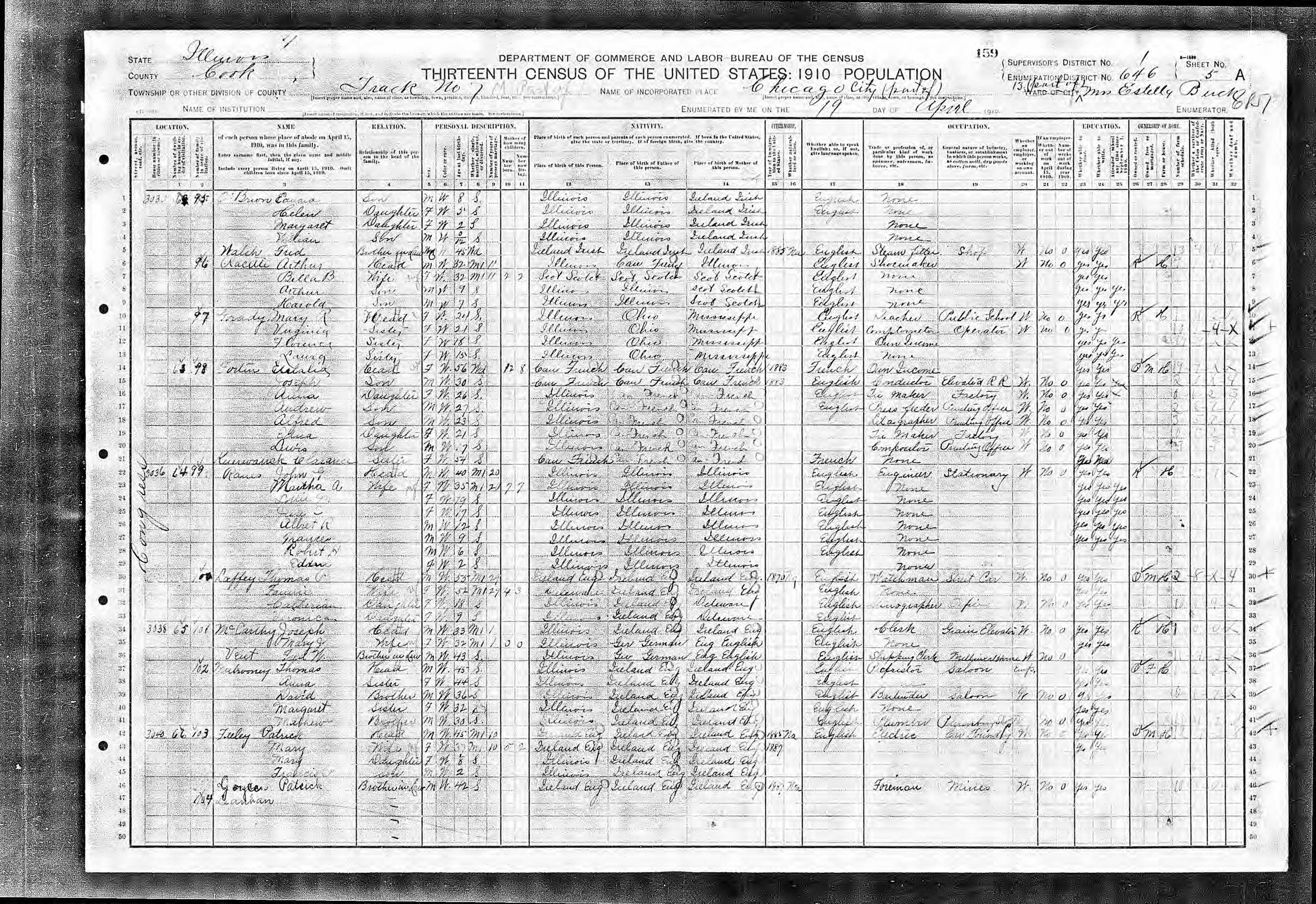 Recensement fédéral américain 1910