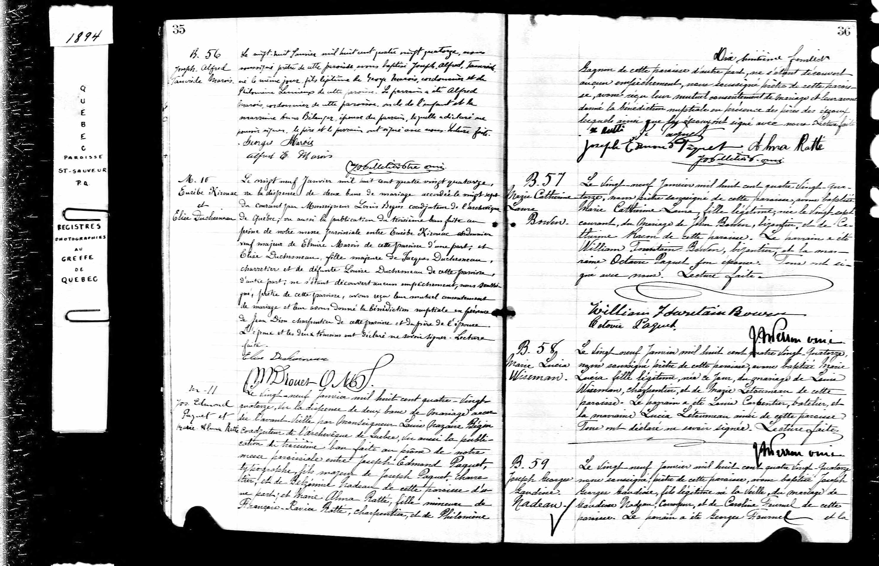 Acte de mariage en secondes noces