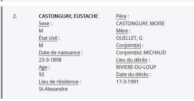 Mention du décès