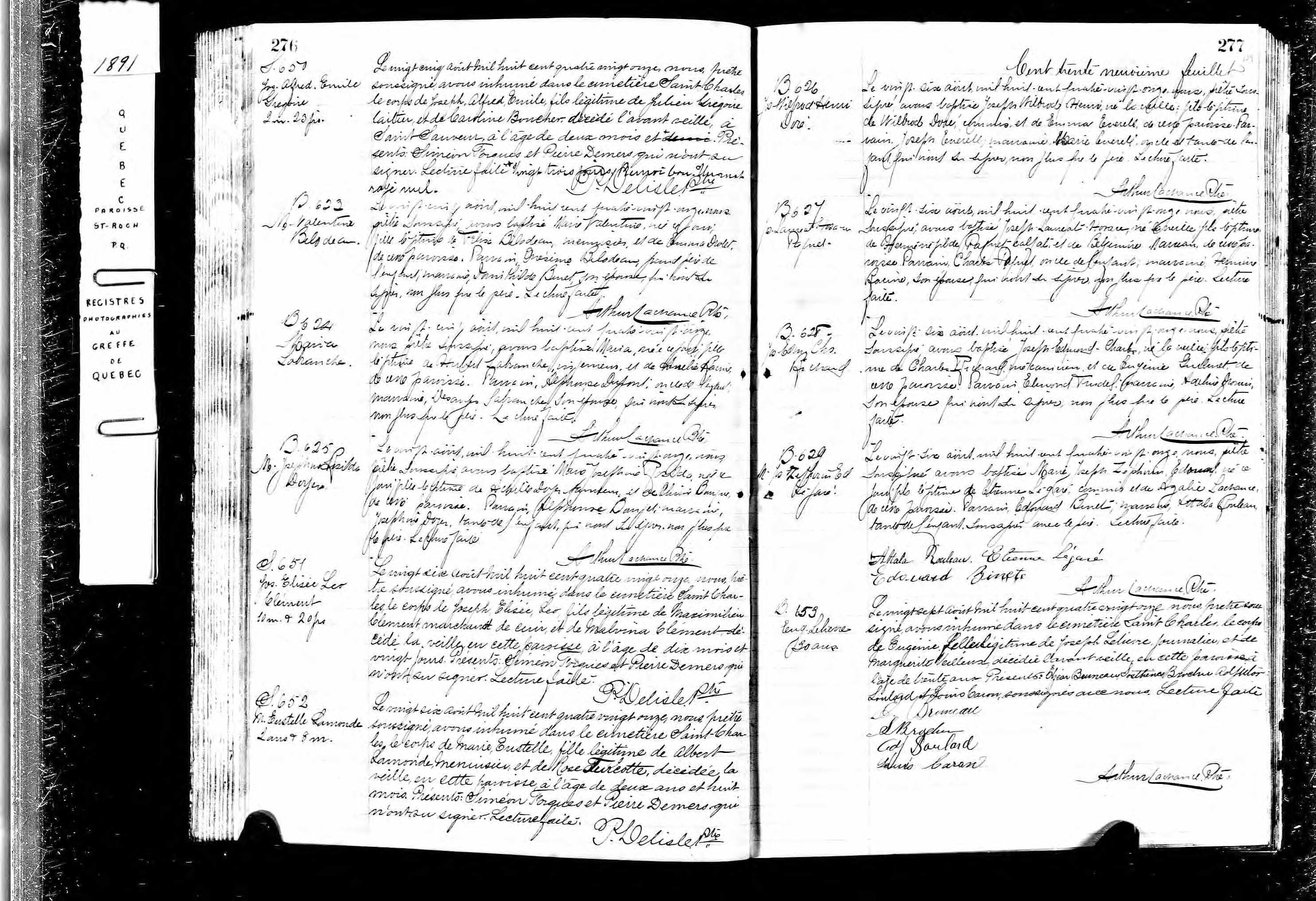 Acte de sépulture