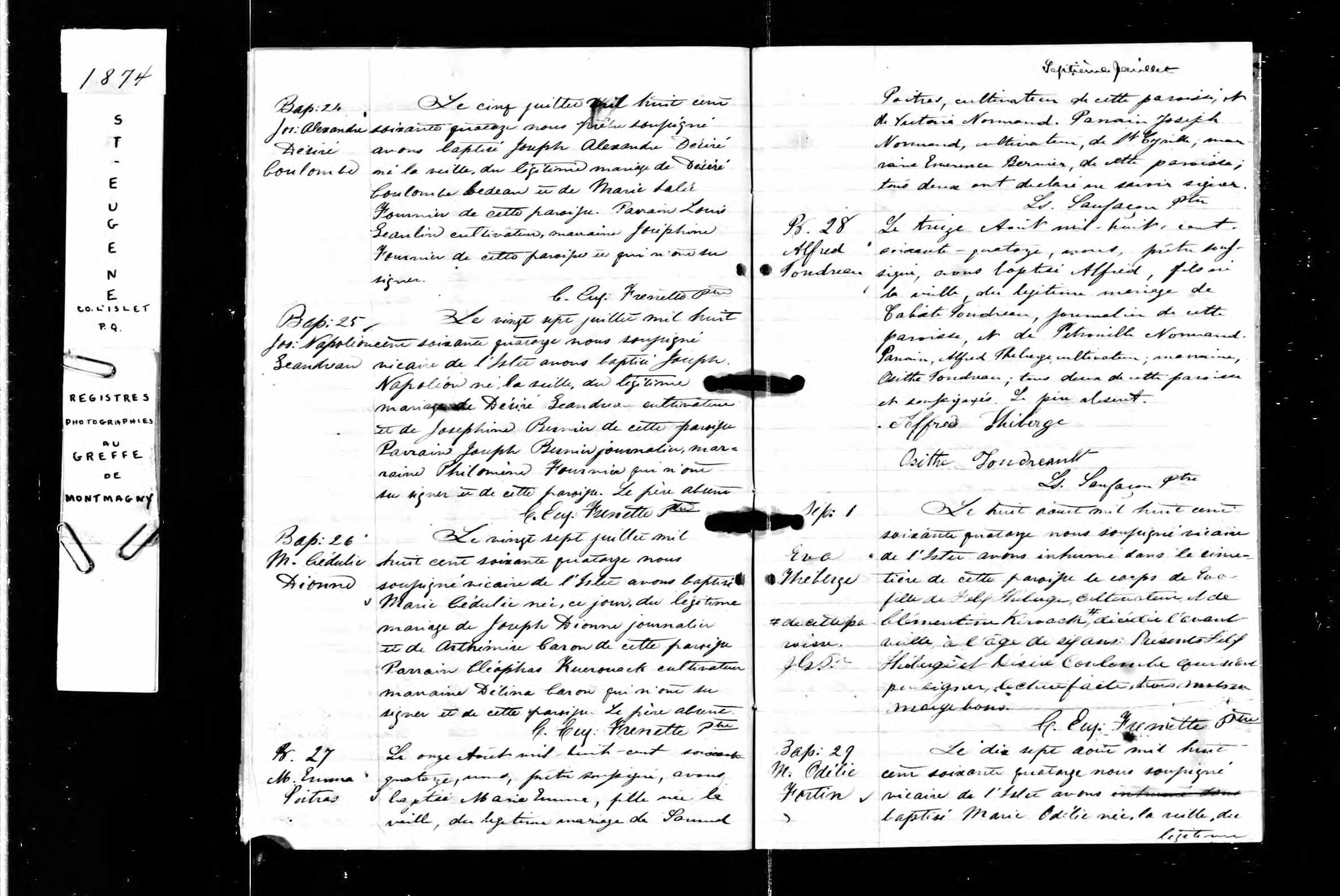 Acte de sépulture