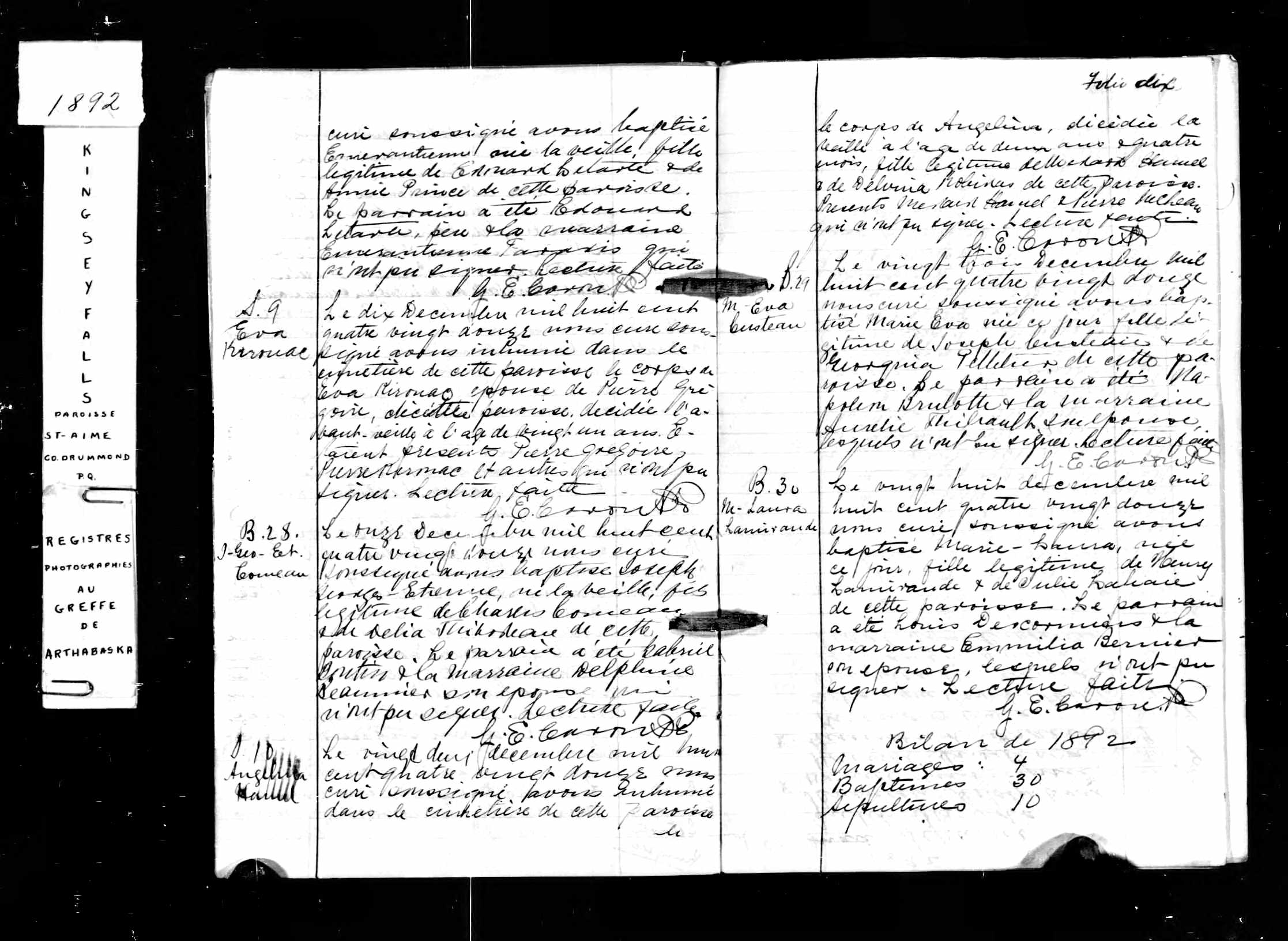 Acte de sépulture