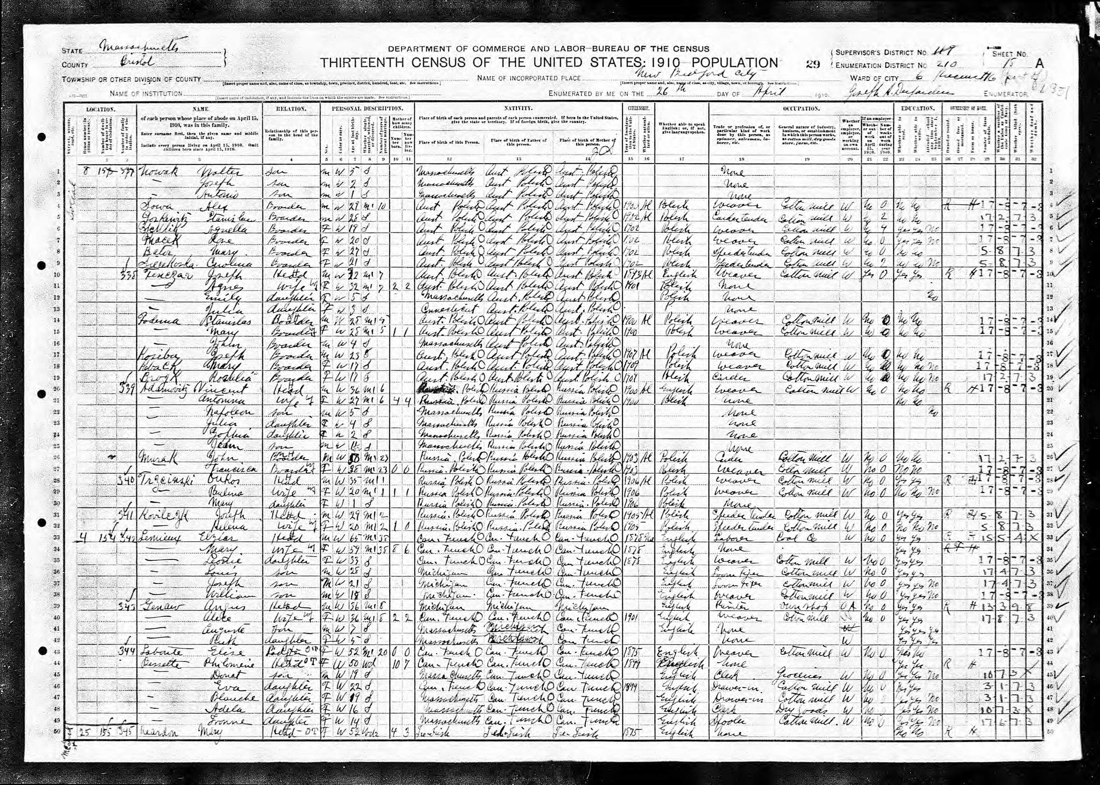 Recensement fédéral américain 1910
