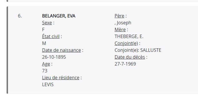 Mention du décès
