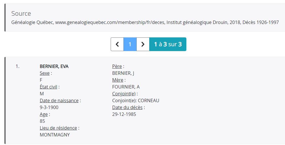 Mention du décès