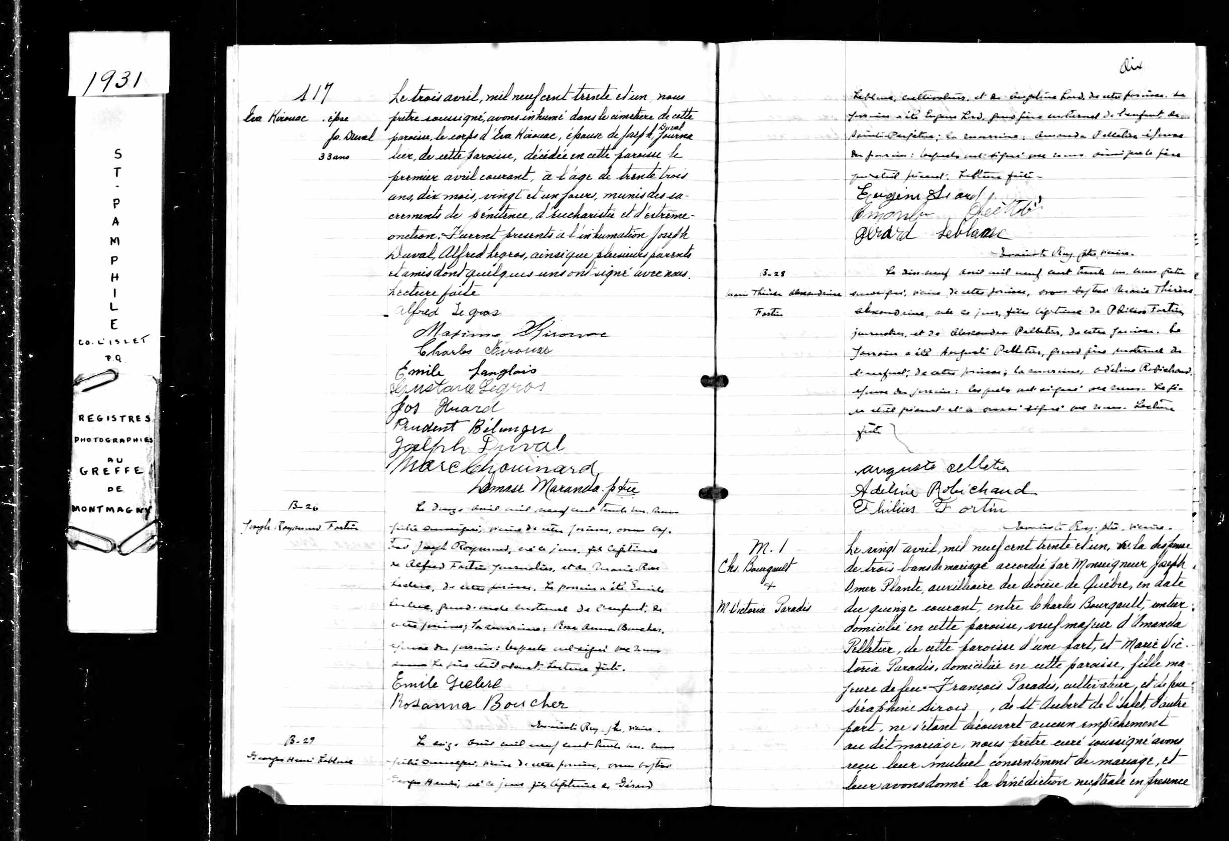 Acte de sépulture