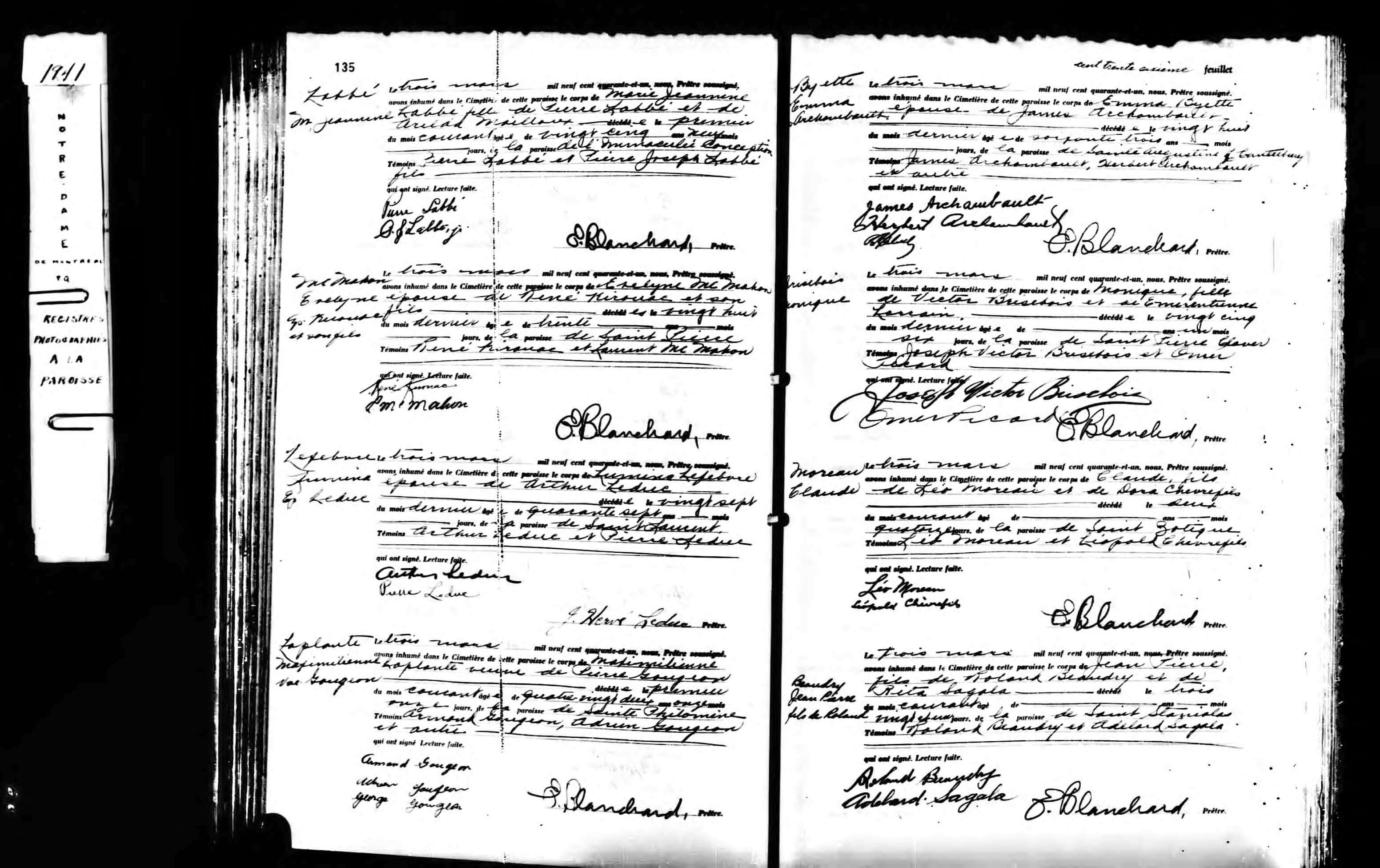 Acte de sépulture
