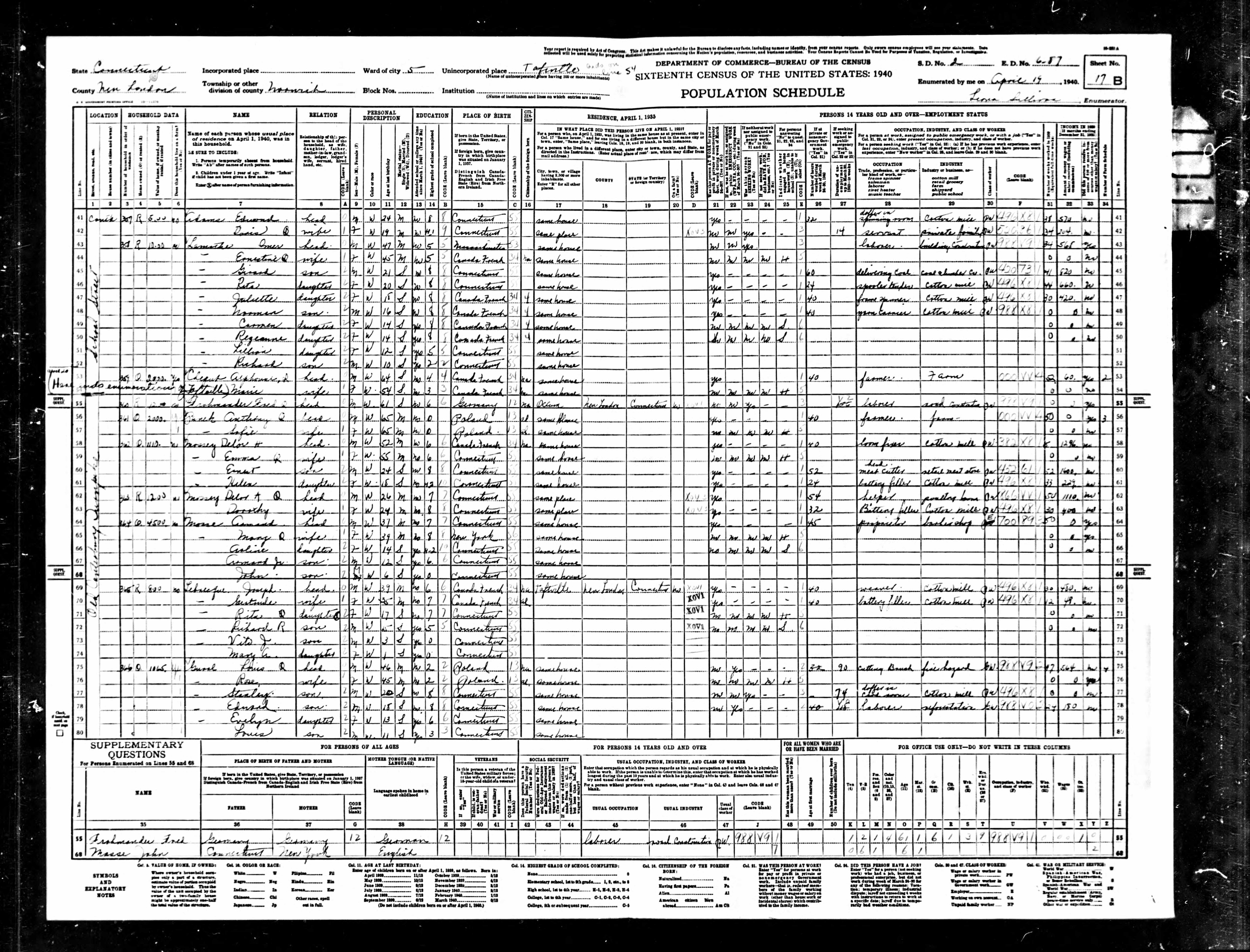 Recensement fédéral américain 1940