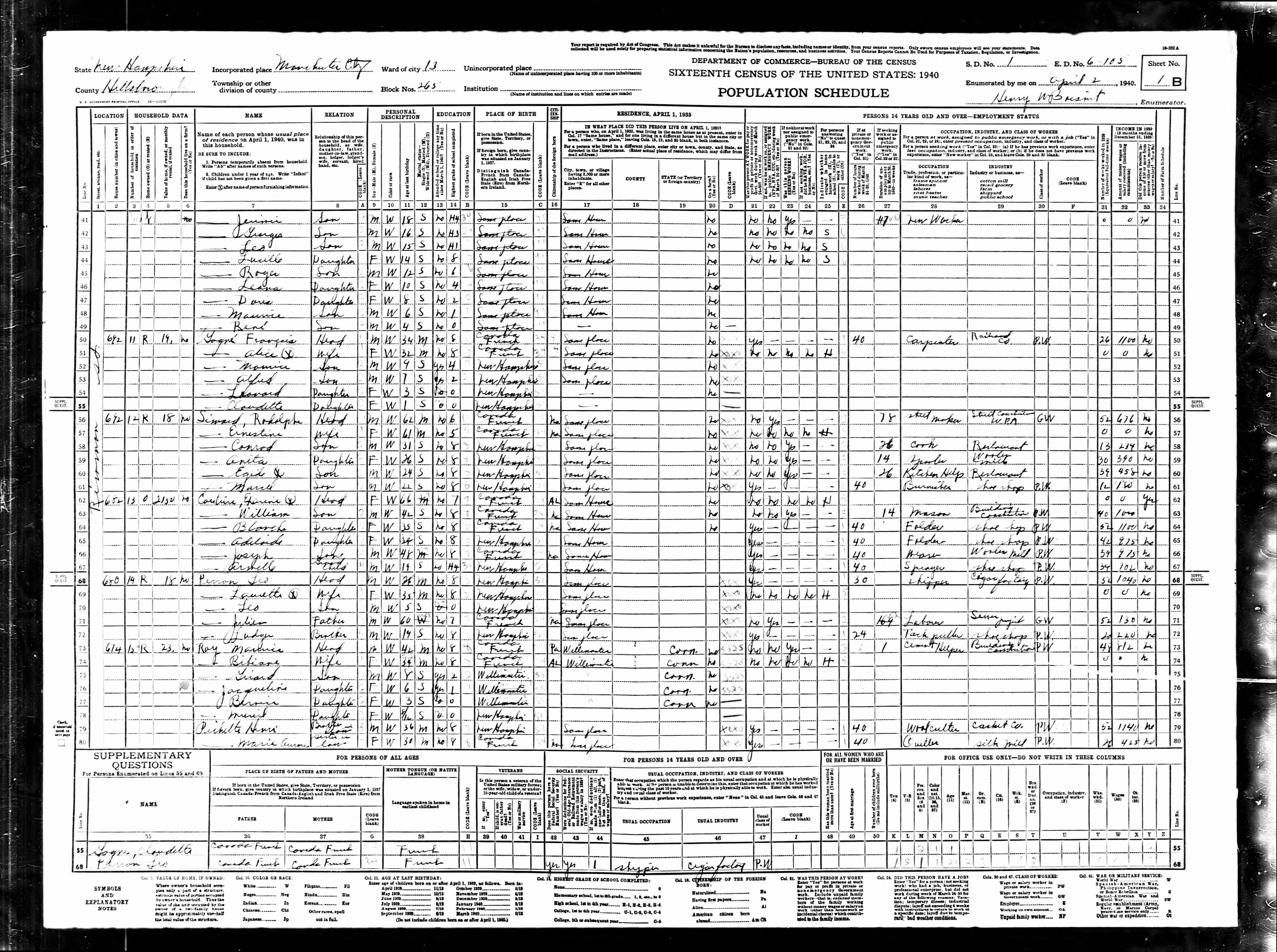 Recensement fédéral américain 1940