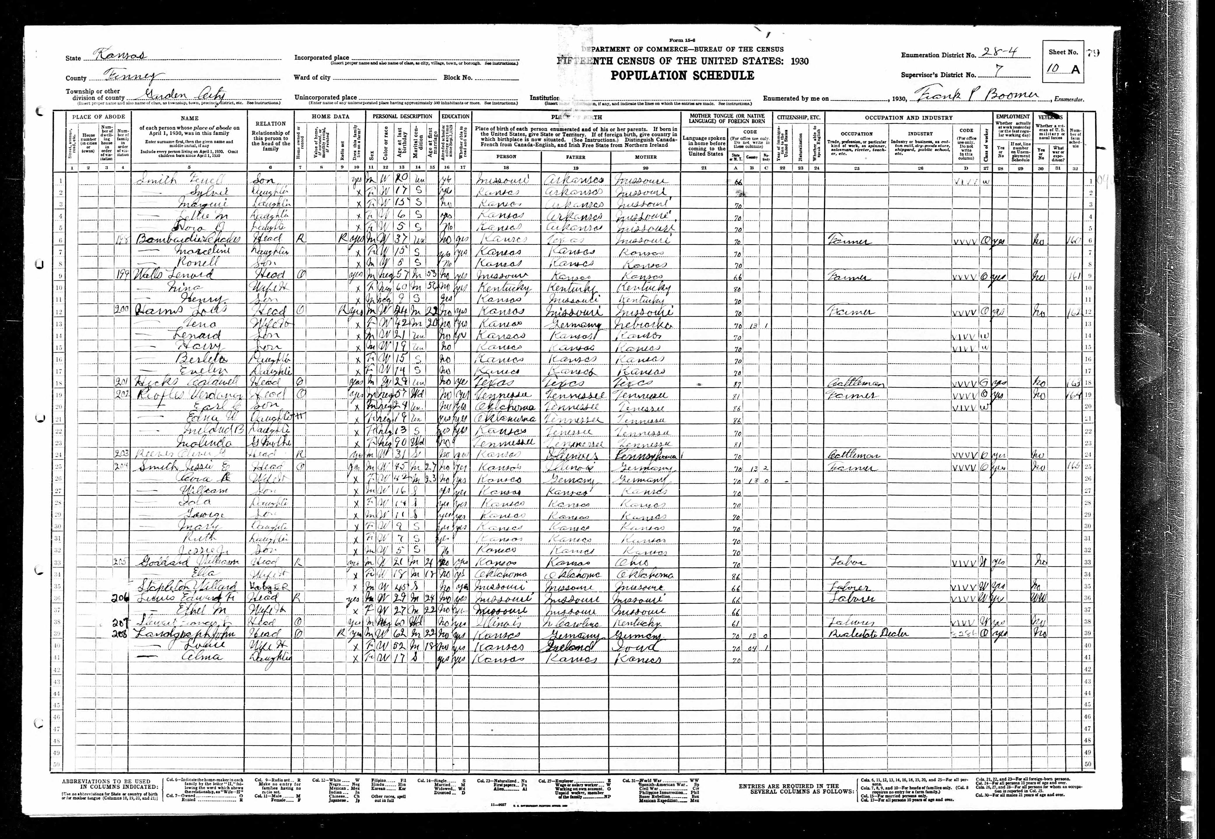 Recensement fédéral américain 1930