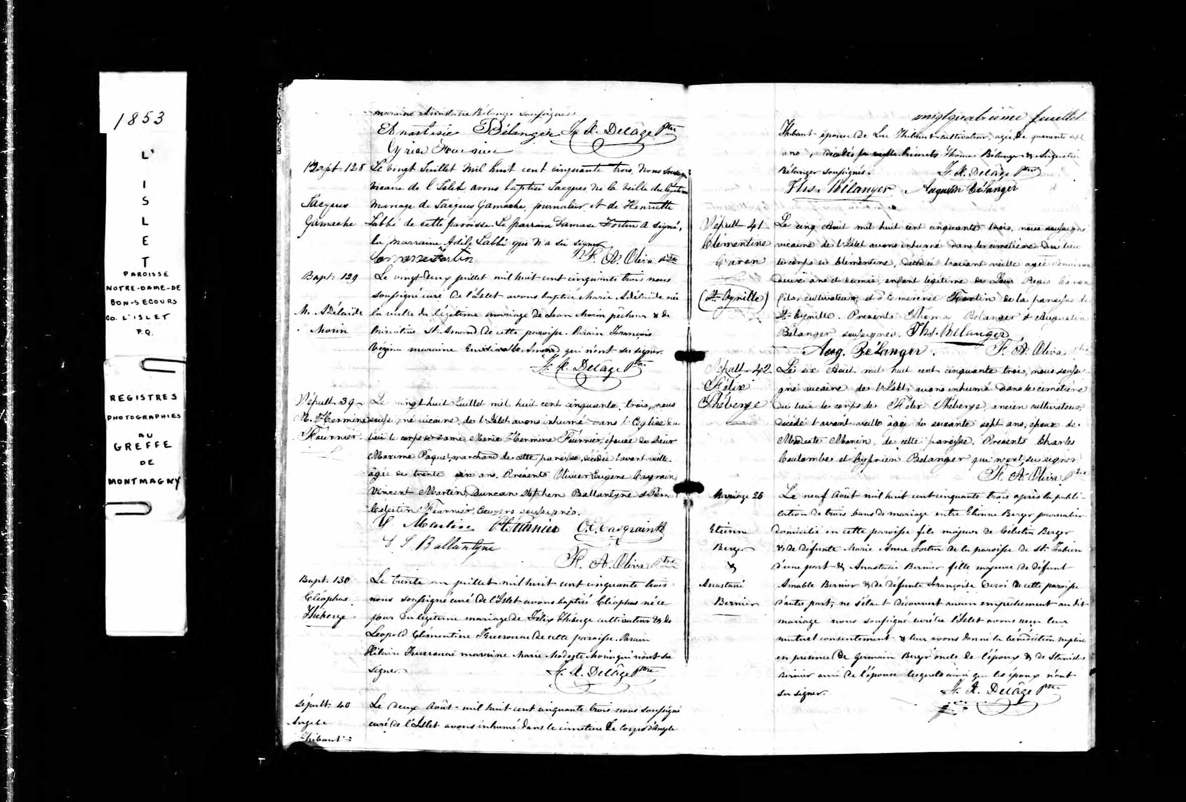 Acte de sépulture