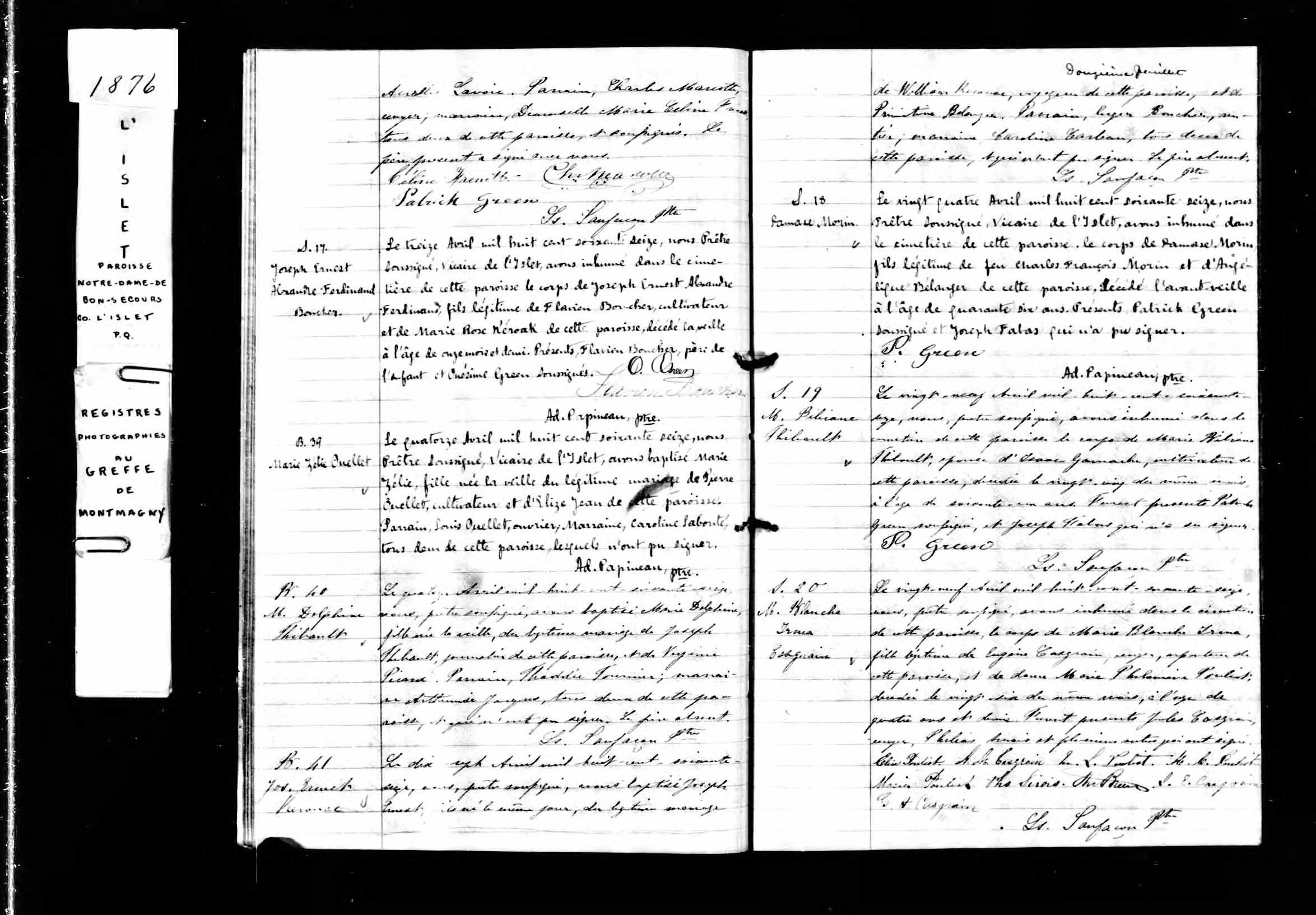 Acte de sépulture