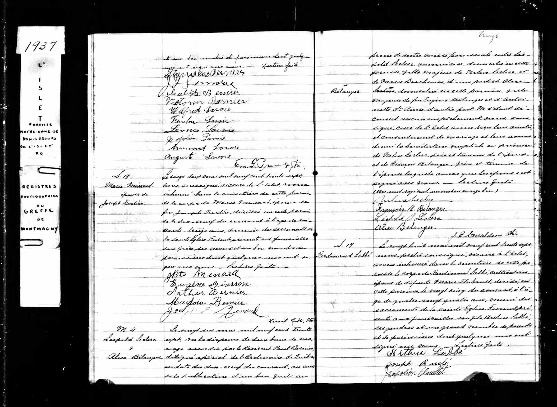 Acte de sépulture
