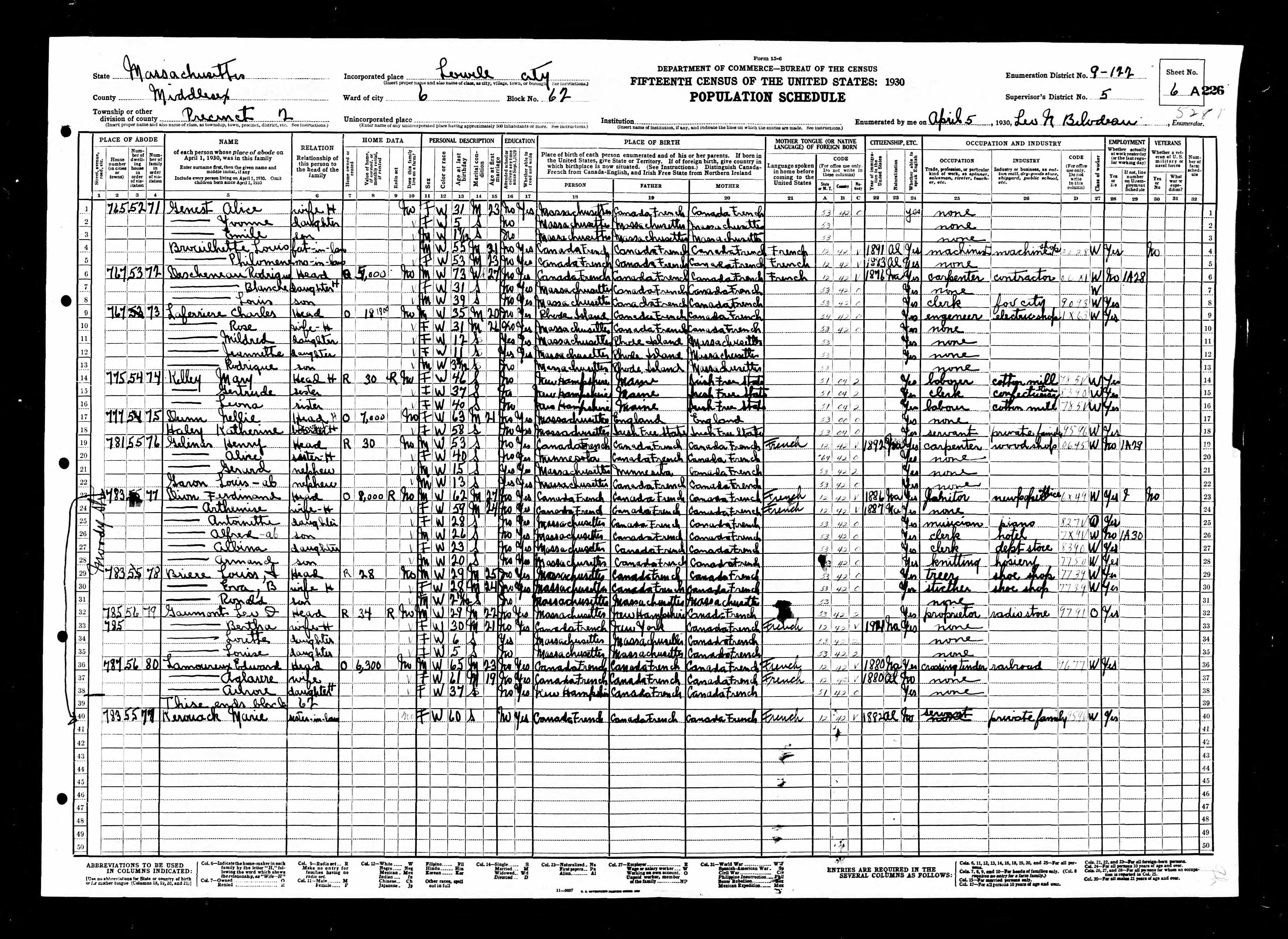 Recensement fédéral américain 1930
