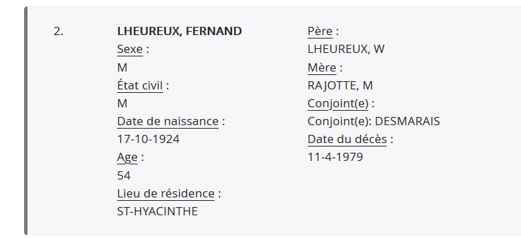 Mention du décès