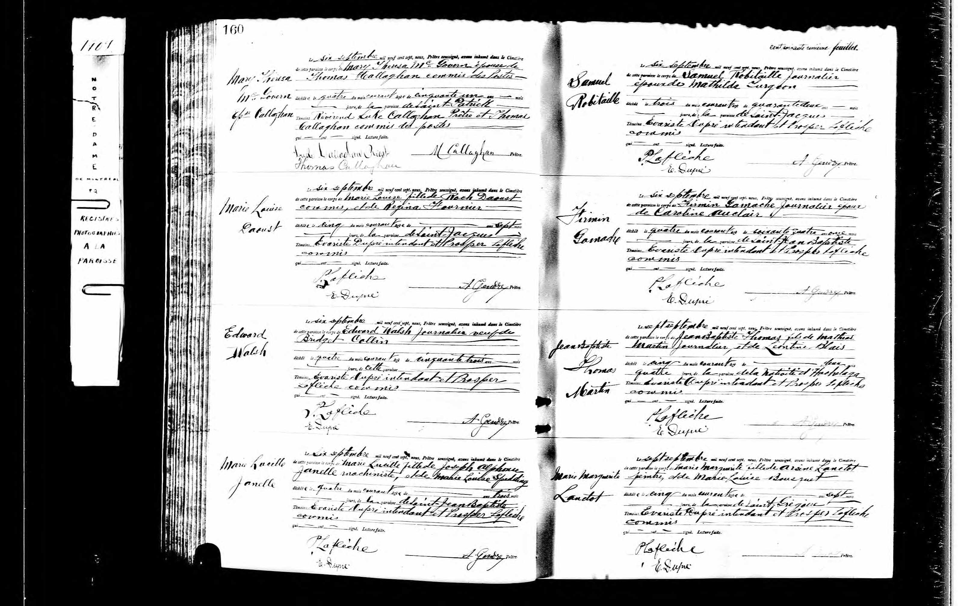 Acte de sépulture