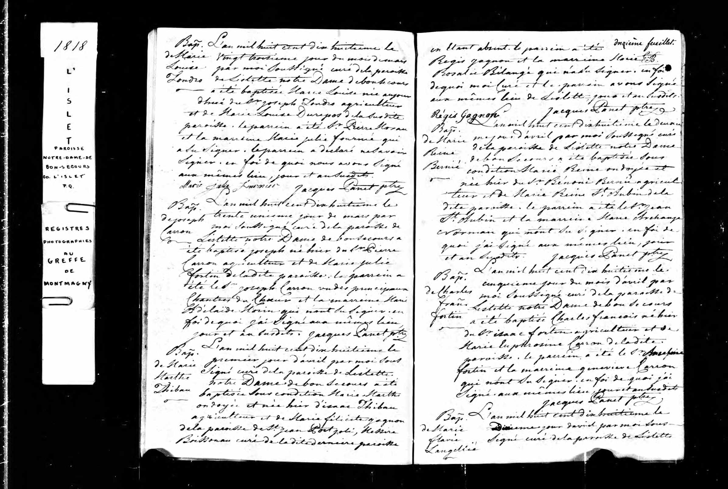 Acte de baptême Acte de baptême