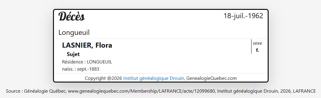 Mention du décès