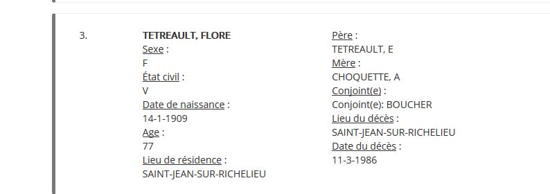 Mention du décès Mention du décès