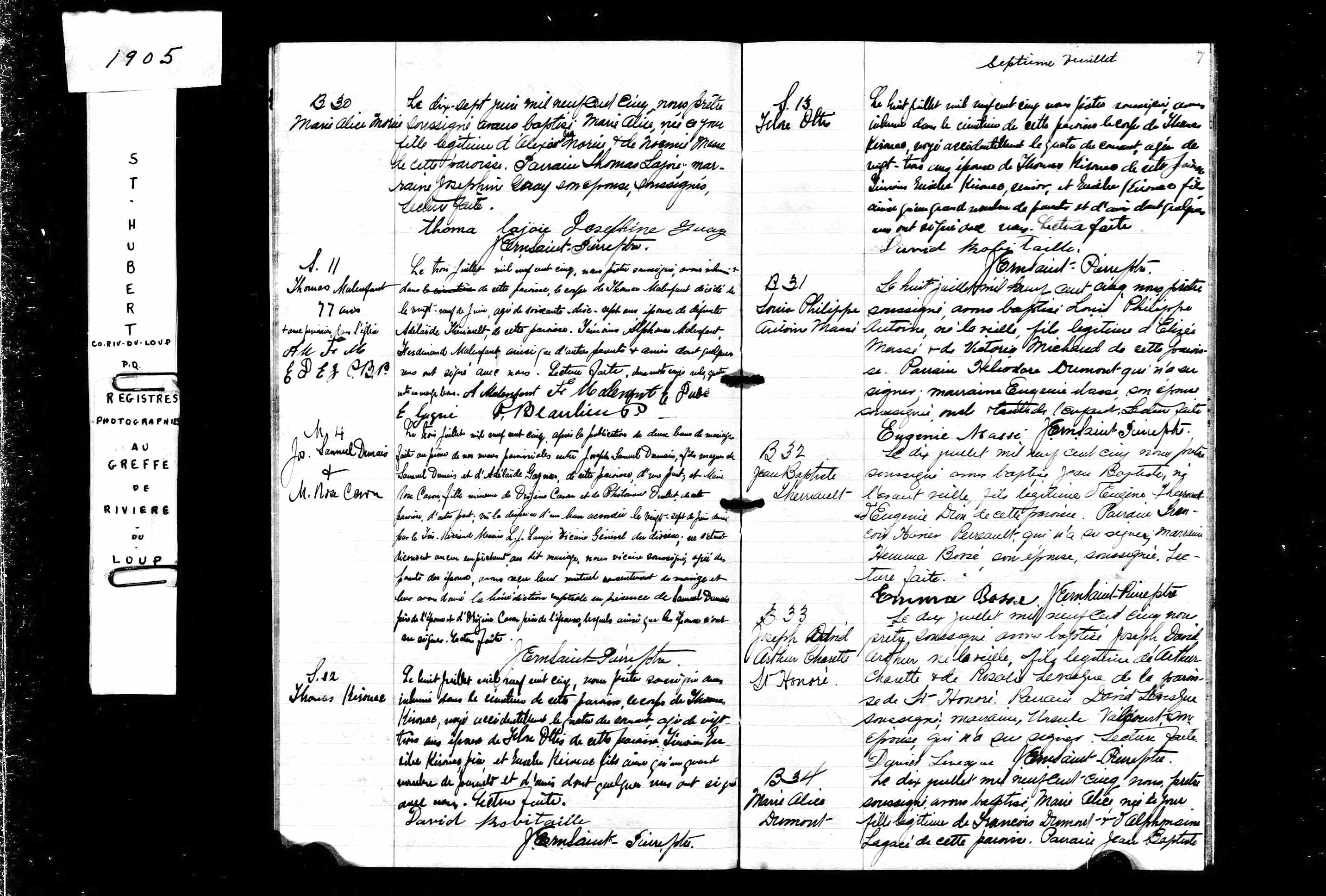 Acte de sépulture