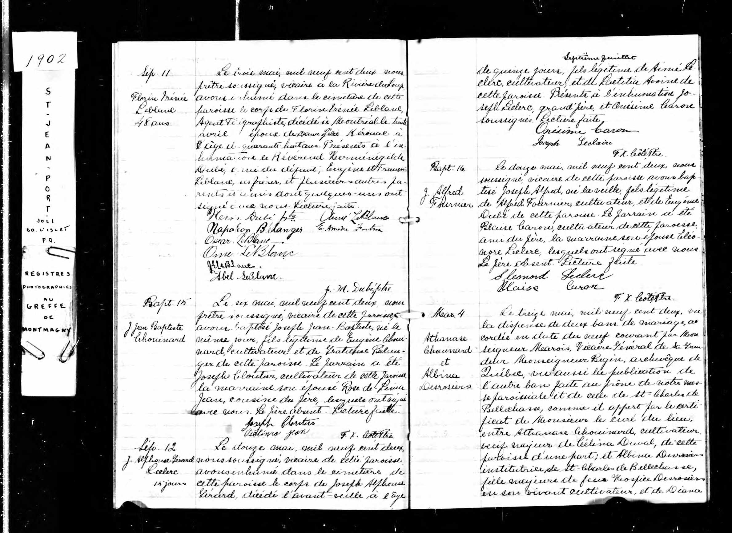 Acte de sépulture
