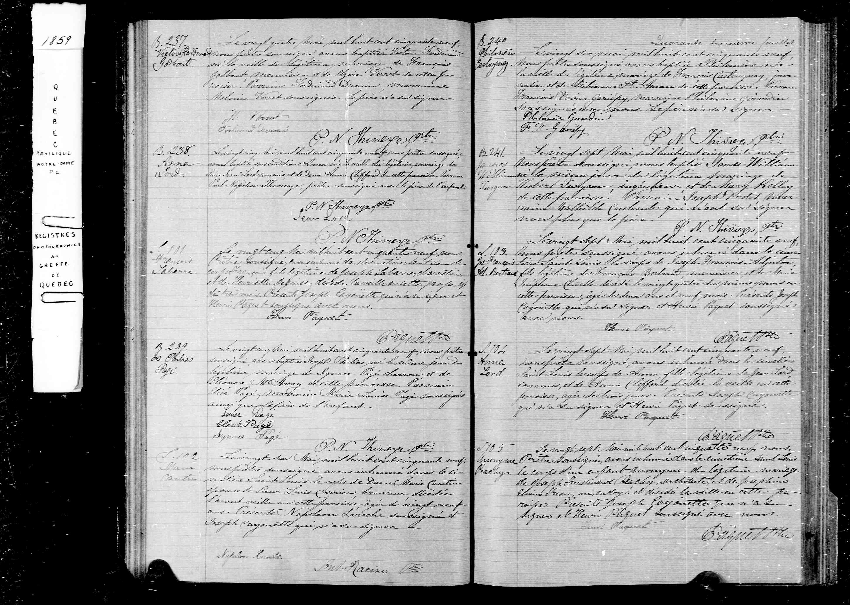Acte de sépulture