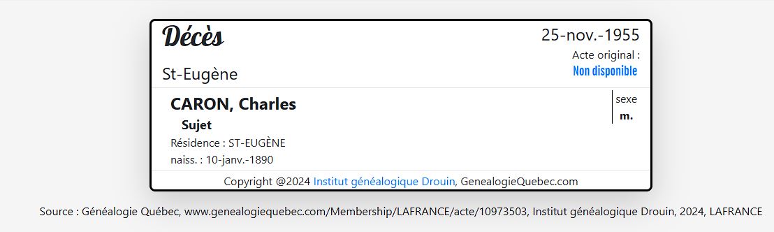 Mention du décès