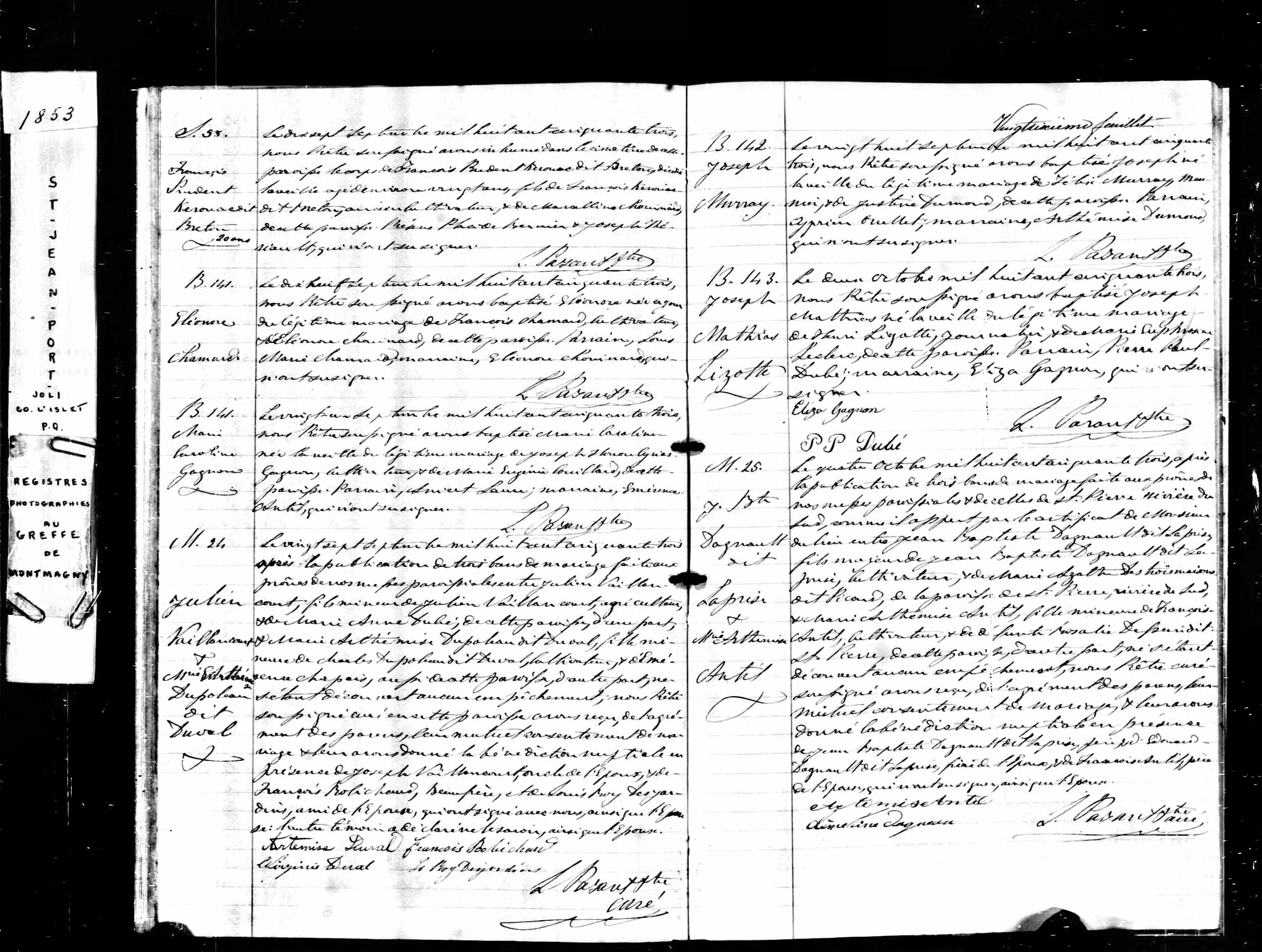 Acte de sépulture