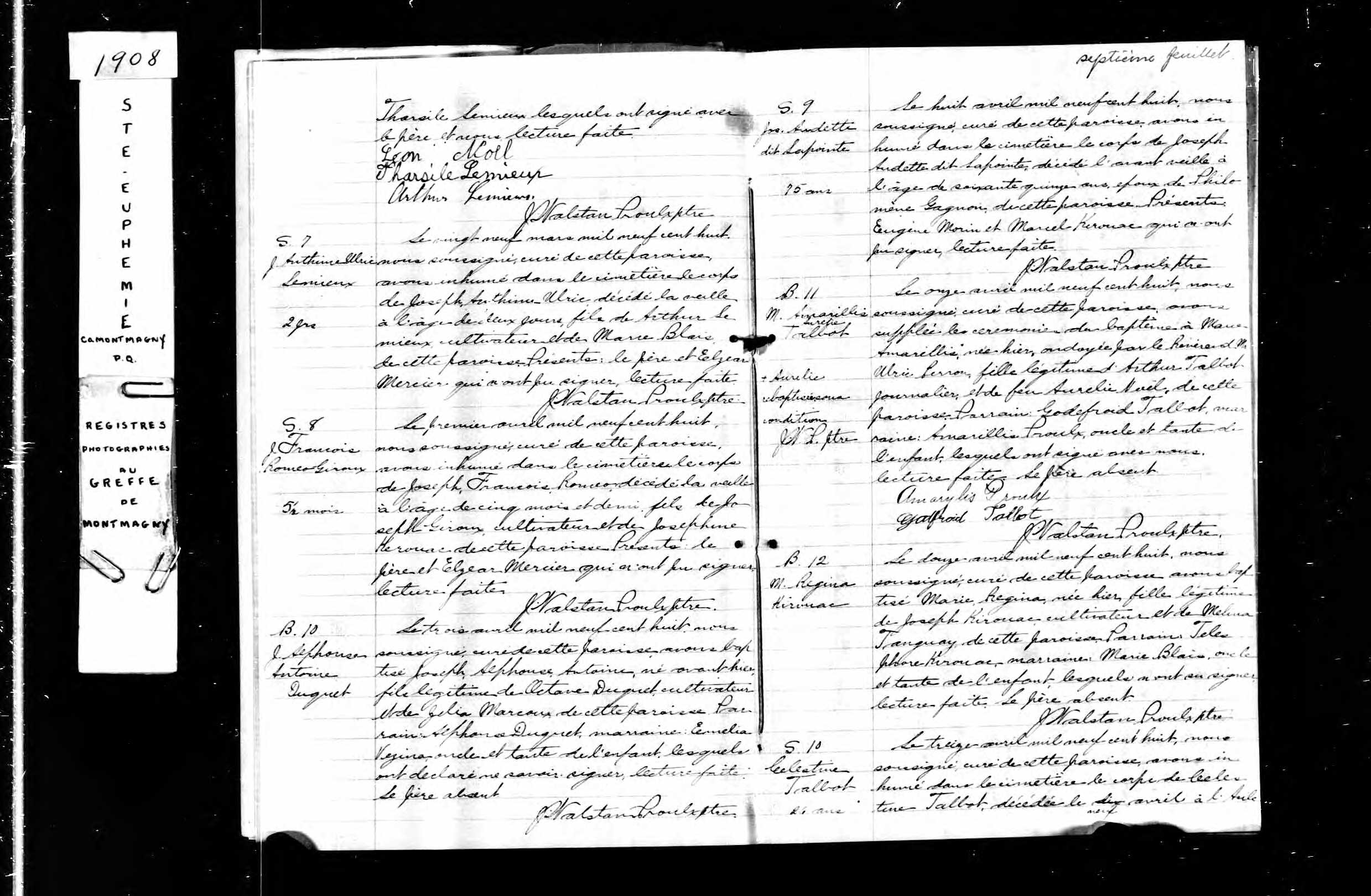 Acte de sépulture