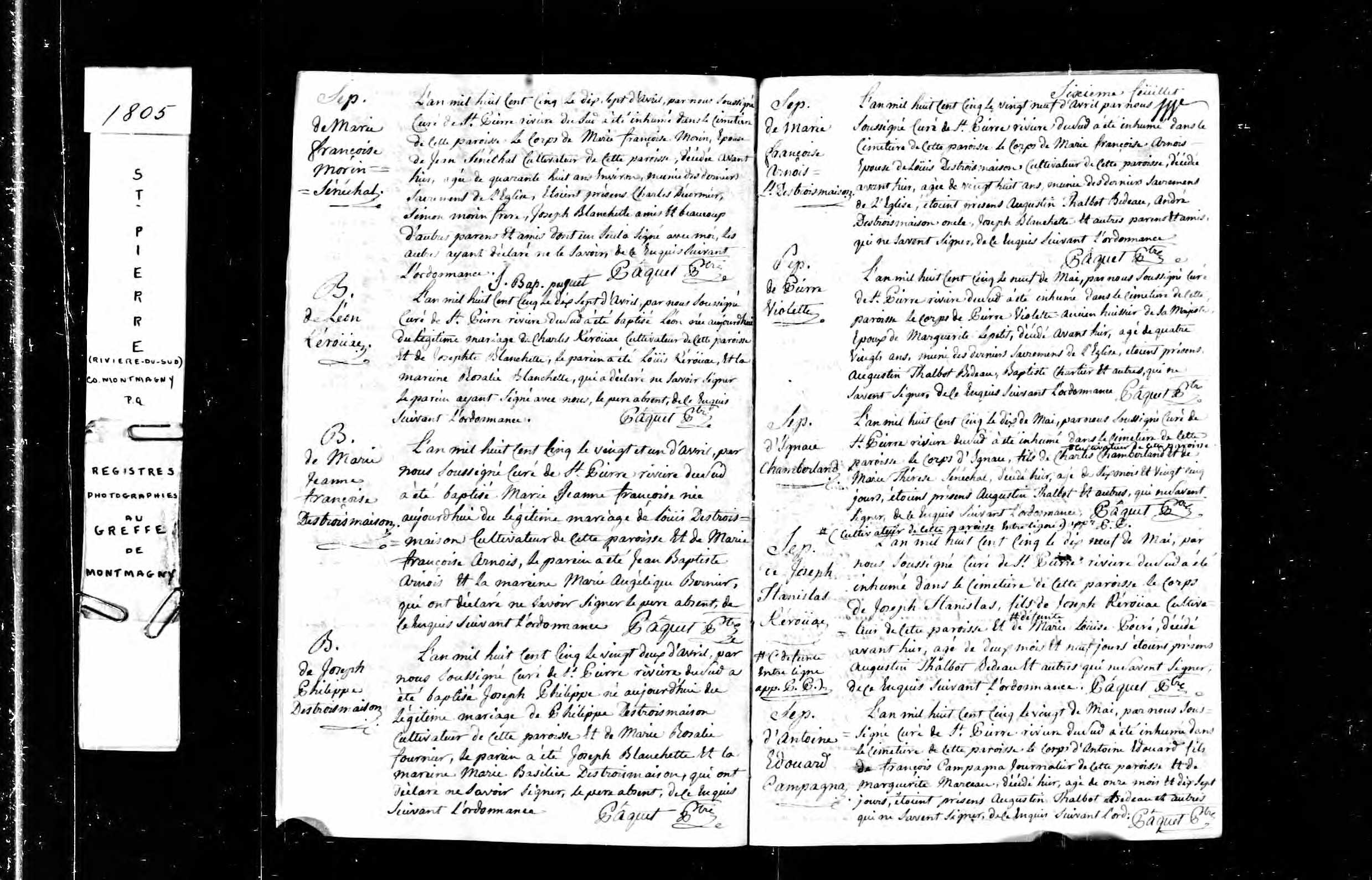 Acte de sépulture